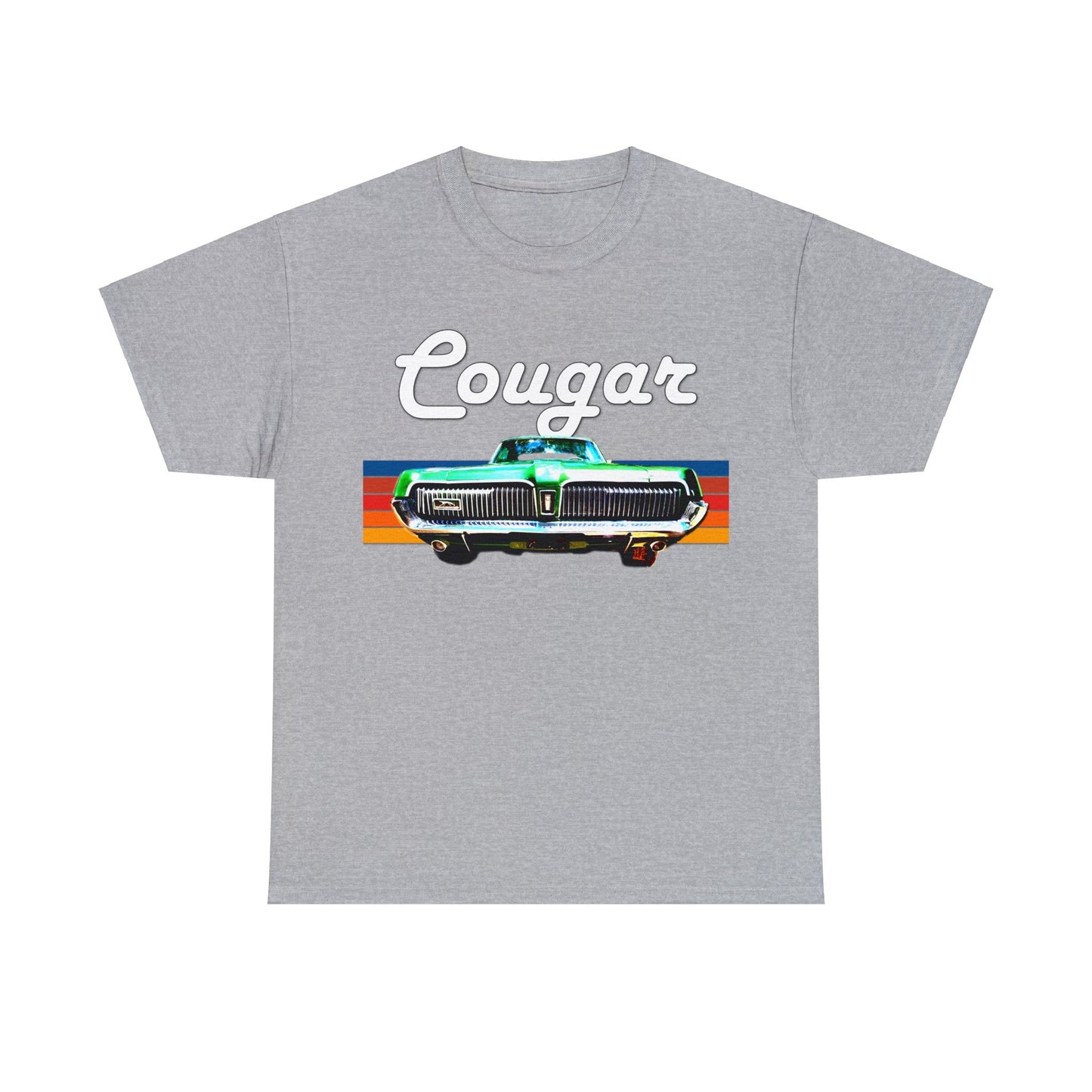 Mercury Cougar, Vintage American Muscle Car, Cougar Car, 1960s car Heavy Cotton Tee