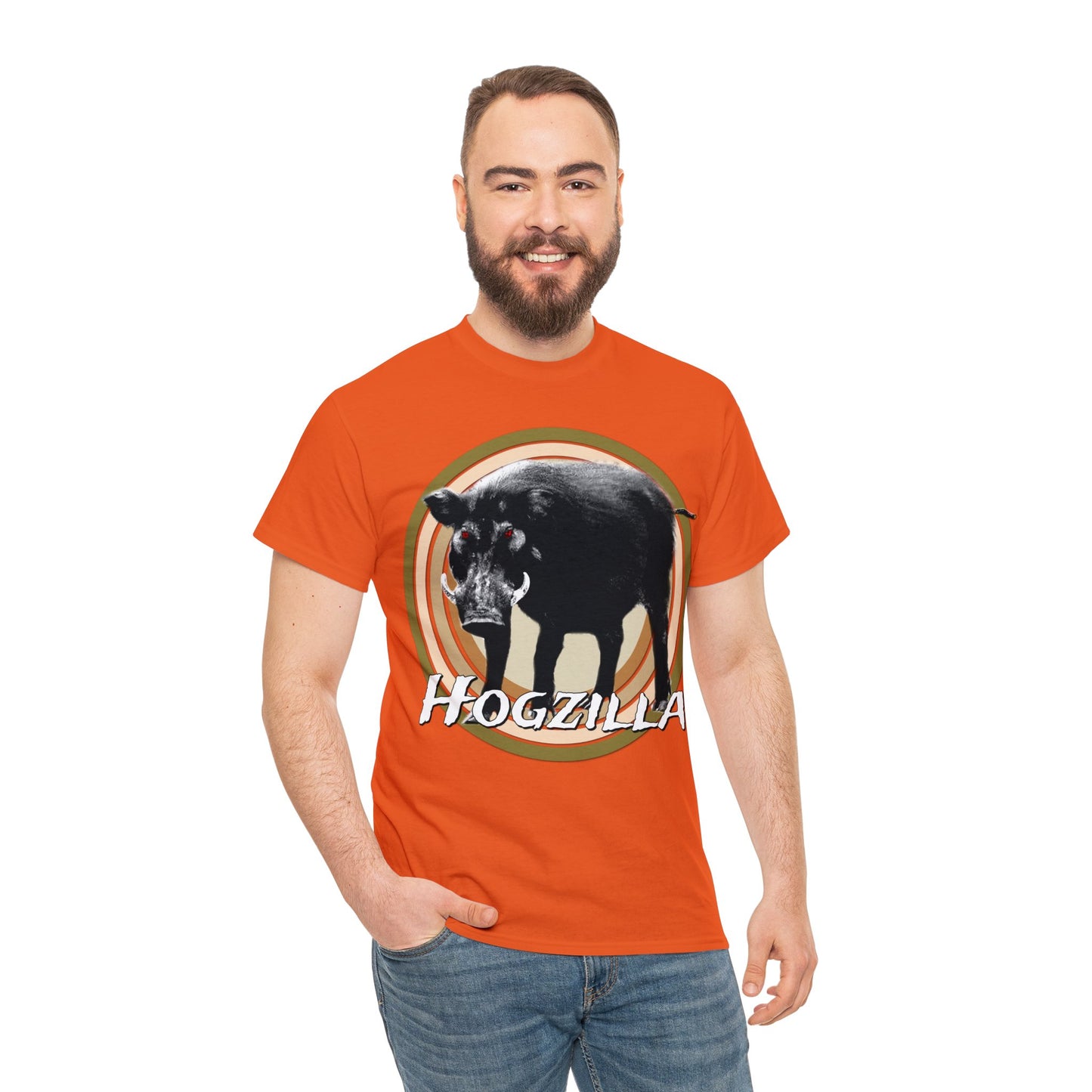 Wild Hog Hunting, Wild Hog, Hog Wild, Hog Boar Hunter, Hogzilla Heavy Cotton Tee