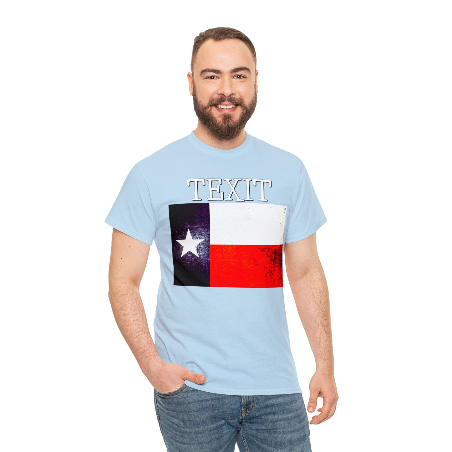 Texit Texas Flag Texas Independence Heavy Cotton Tee