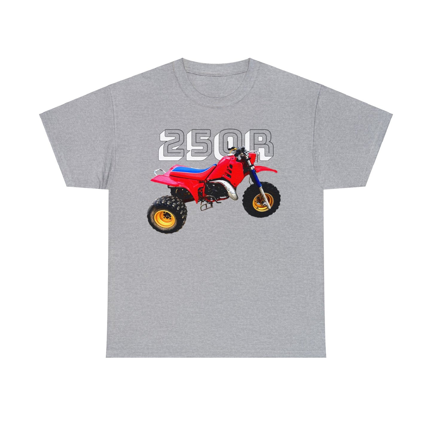 250R Three Wheeler, Retro Three Wheeler, 2 Stroke 3 Wheeler, ATV, ATC Heavy Cotton Tee