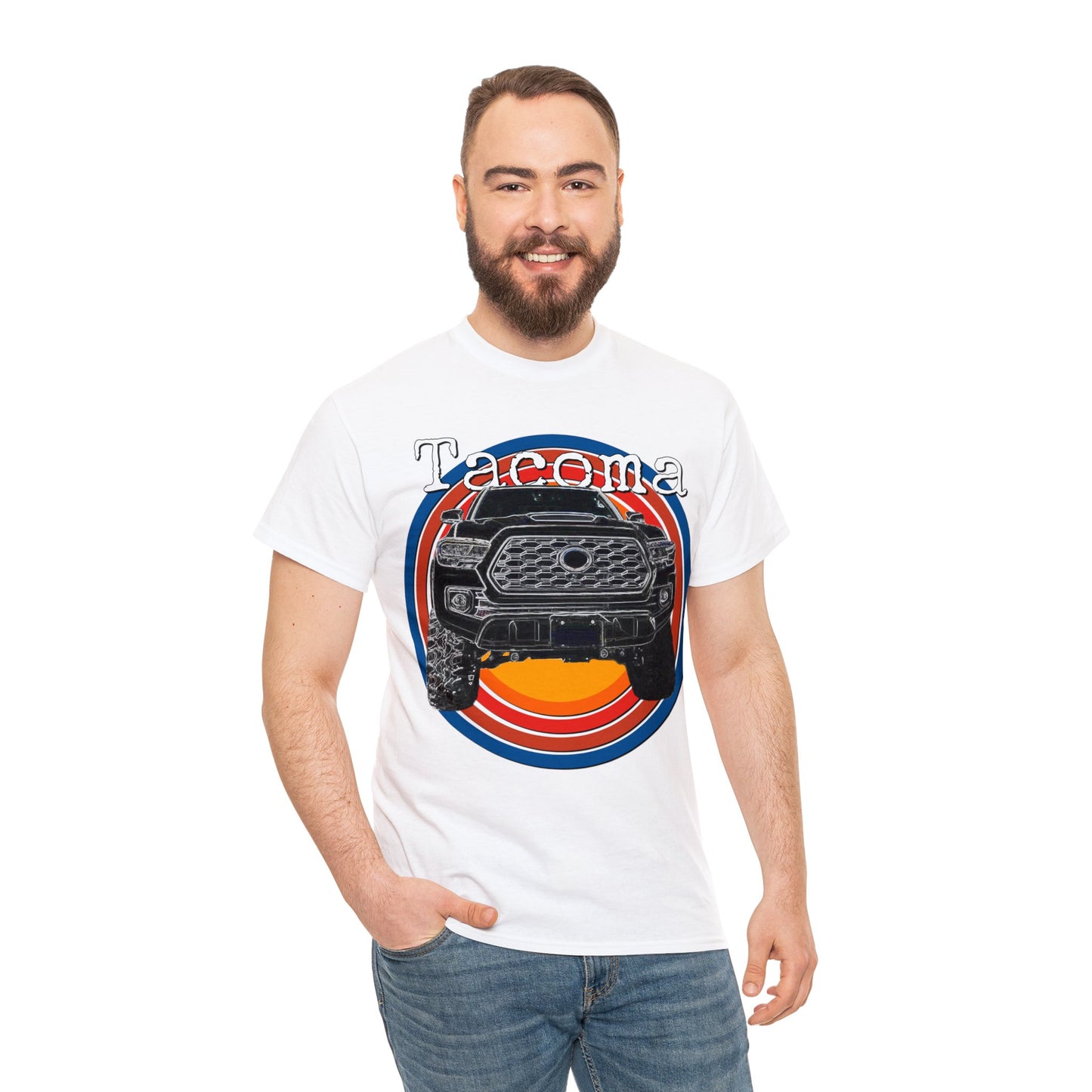 Tacoma 4x4 Pick Up Truck,  Off Road Pickup Truck Heavy Cotton Tee