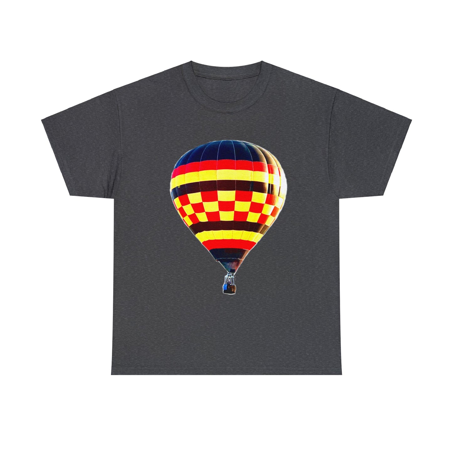 Hot Air Balloon, Balloon Pilot, Colorful Hot Air Balloon Heavy Cotton Tee