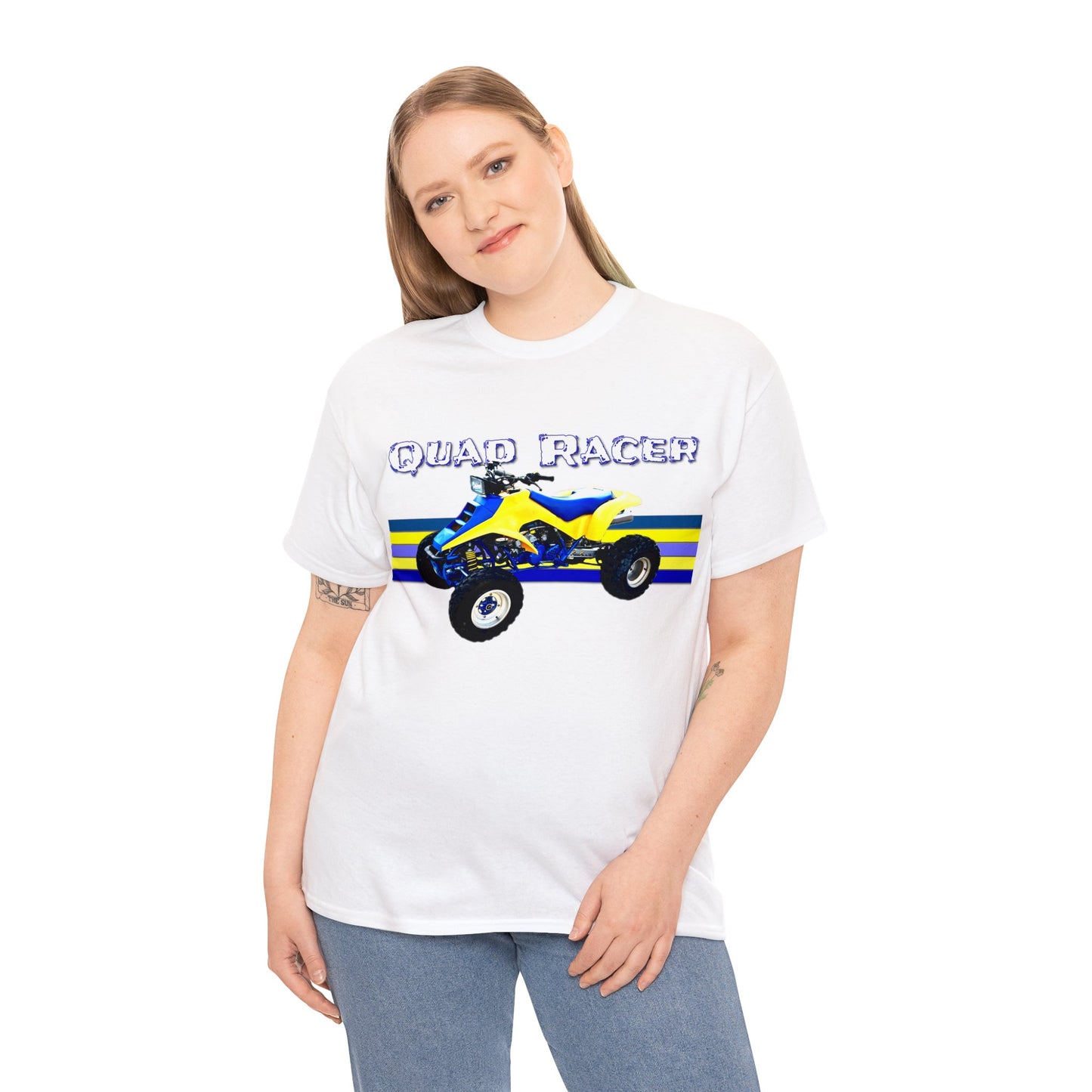 Quad Racer Quad ATV, Banshee Four Wheeler, Quad Bike Heavy Cotton Tee