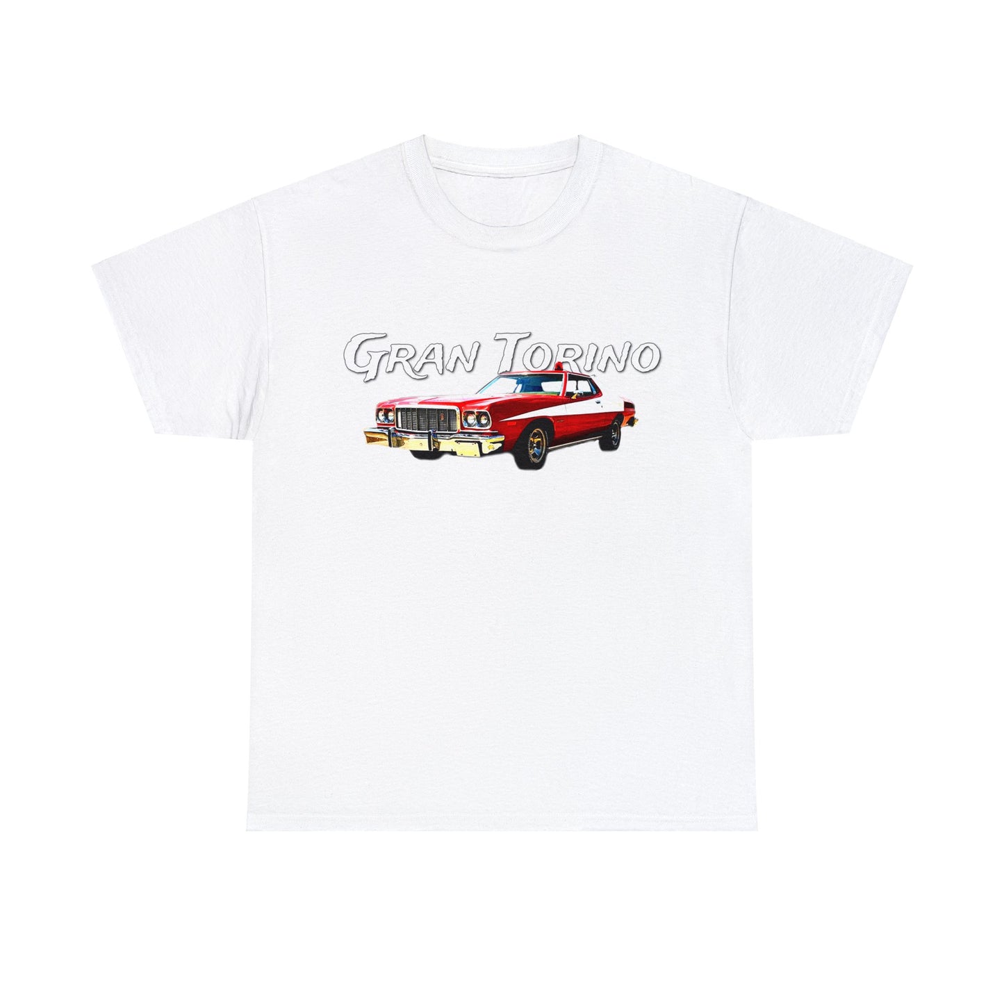 Gran Torino, Vintage Car, Retro Automobile, American Antique Car Heavy Cotton Tee