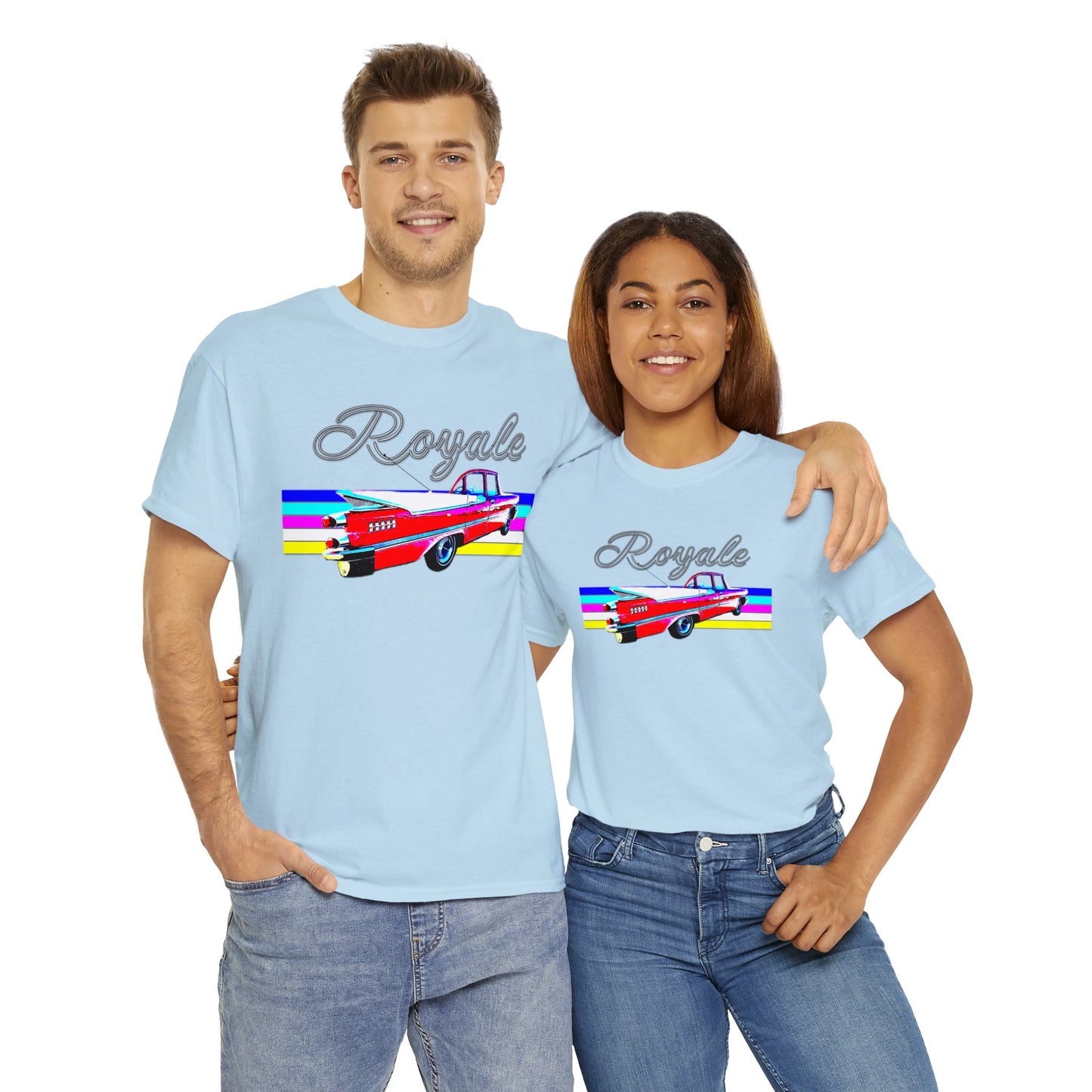 1959 Royale Vintage Car, Antique Automobile, American Made Heavy Cotton Tee