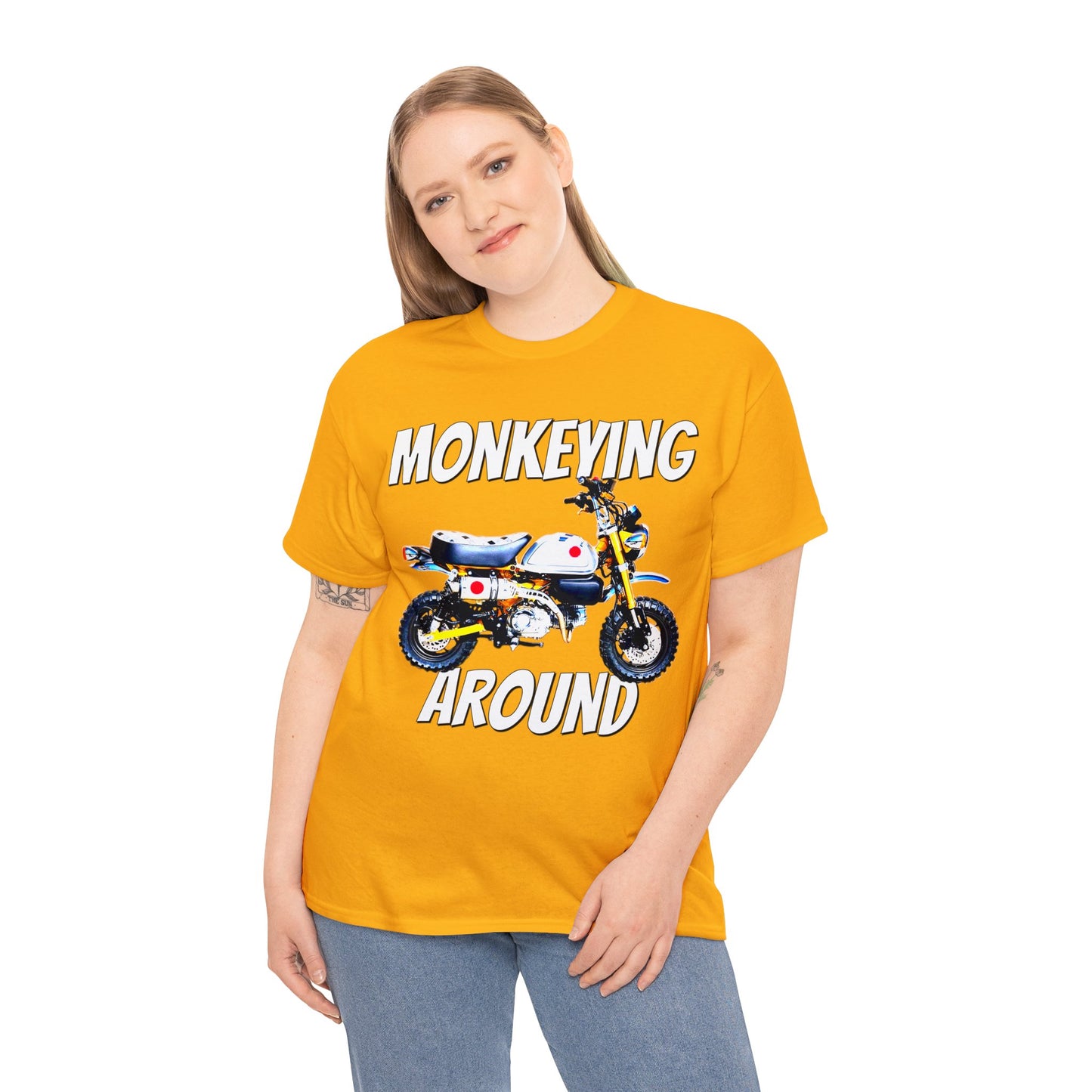 125Z Monkey Motorcycle, Mini Bike, Motocross, Off Road Heavy Cotton Tee