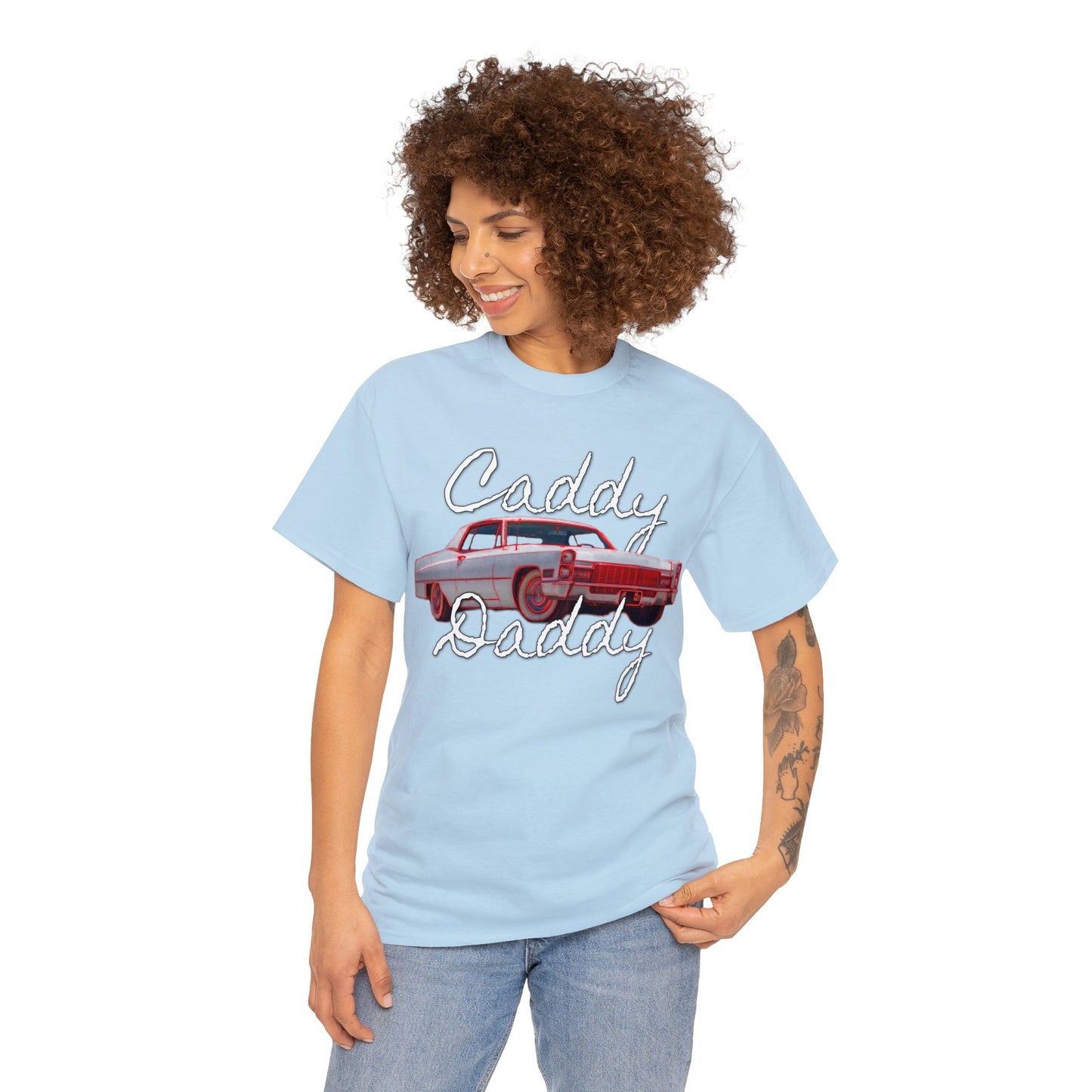 Cadillac, Vintage Car, Caddy Daddy, Retro DeVille Heavy Cotton Tee