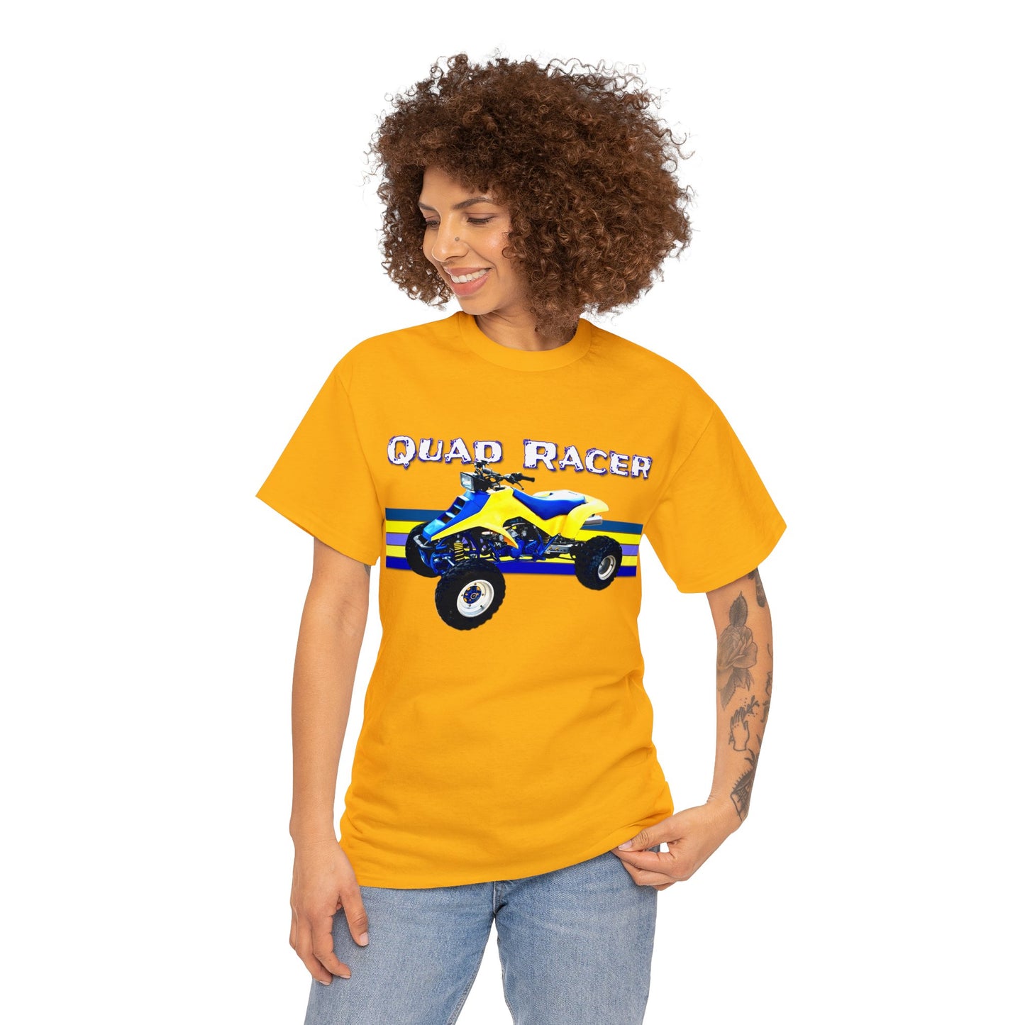 Quad Racer Quad ATV, Banshee Four Wheeler, Quad Bike Heavy Cotton Tee