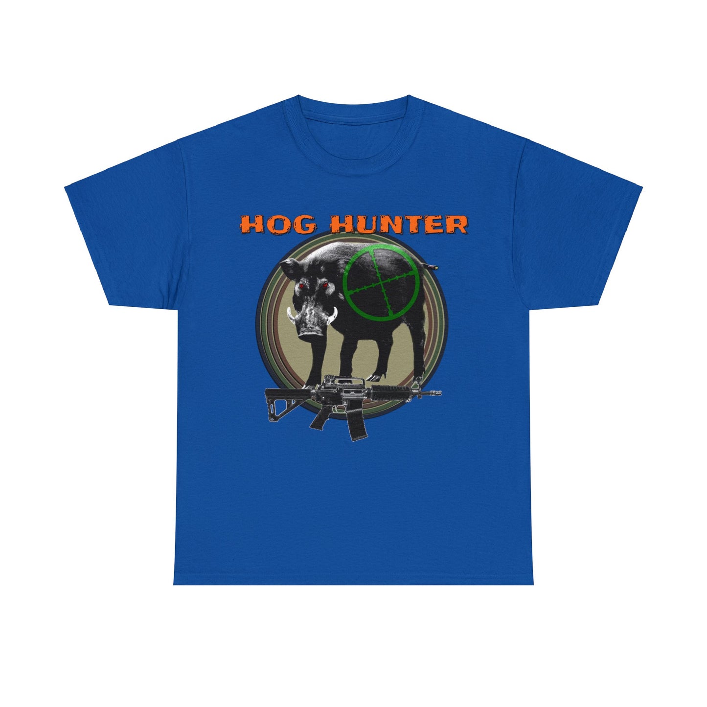 Wild Hog Hunter, Wild Hog, Hog Wild, Hog Boar Hunting Heavy Cotton Tee