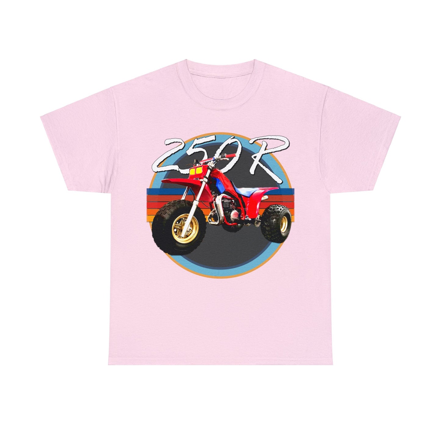 250R Three Wheeler, Retro Three Wheeler, 2 Stroke 3 Wheeler, ATV, ATC Heavy Cotton Tee