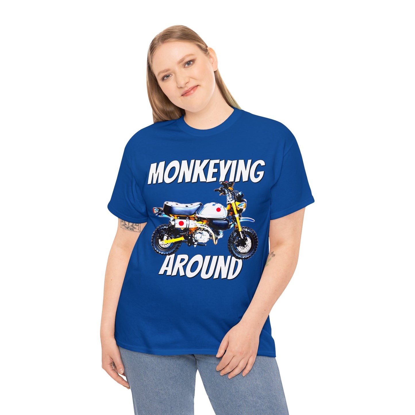 125Z Monkey Motorcycle, Mini Bike, Motocross, Off Road Heavy Cotton Tee