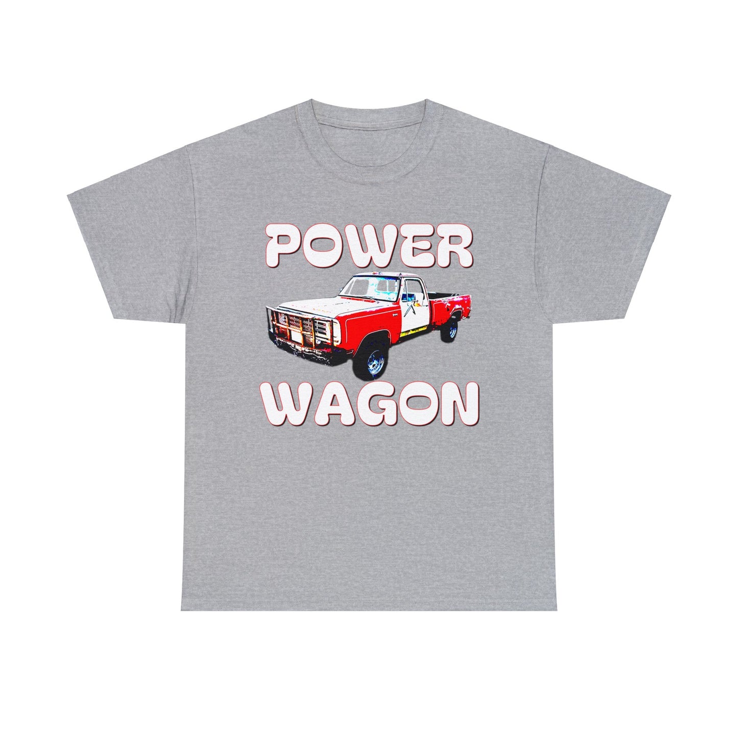 Power Wagon Pickup Truck, Vintage Pick Up Truck, Retro Truck Heavy Cotton Tee