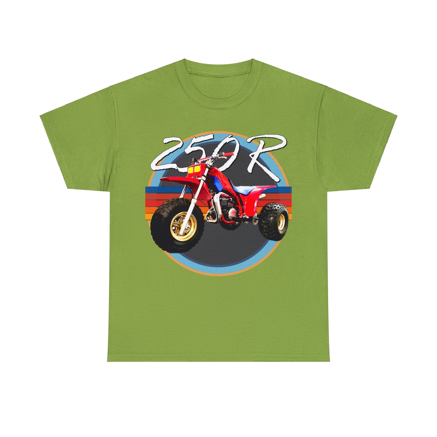 250R Three Wheeler, Retro Three Wheeler, 2 Stroke 3 Wheeler, ATV, ATC Heavy Cotton Tee