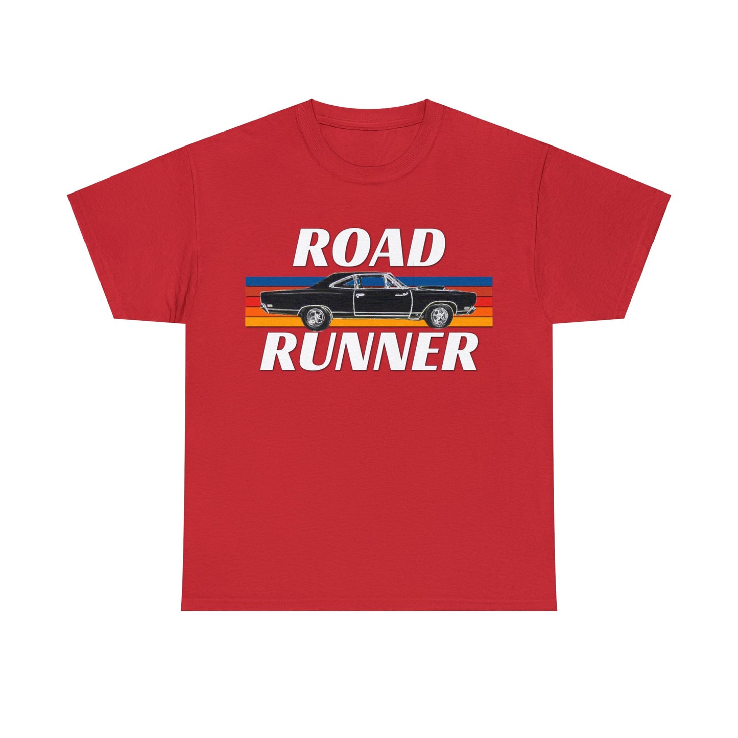 Vintage Road Runner Car, American Muscle Car, USA Muscle Automobile Heavy Cotton Tee