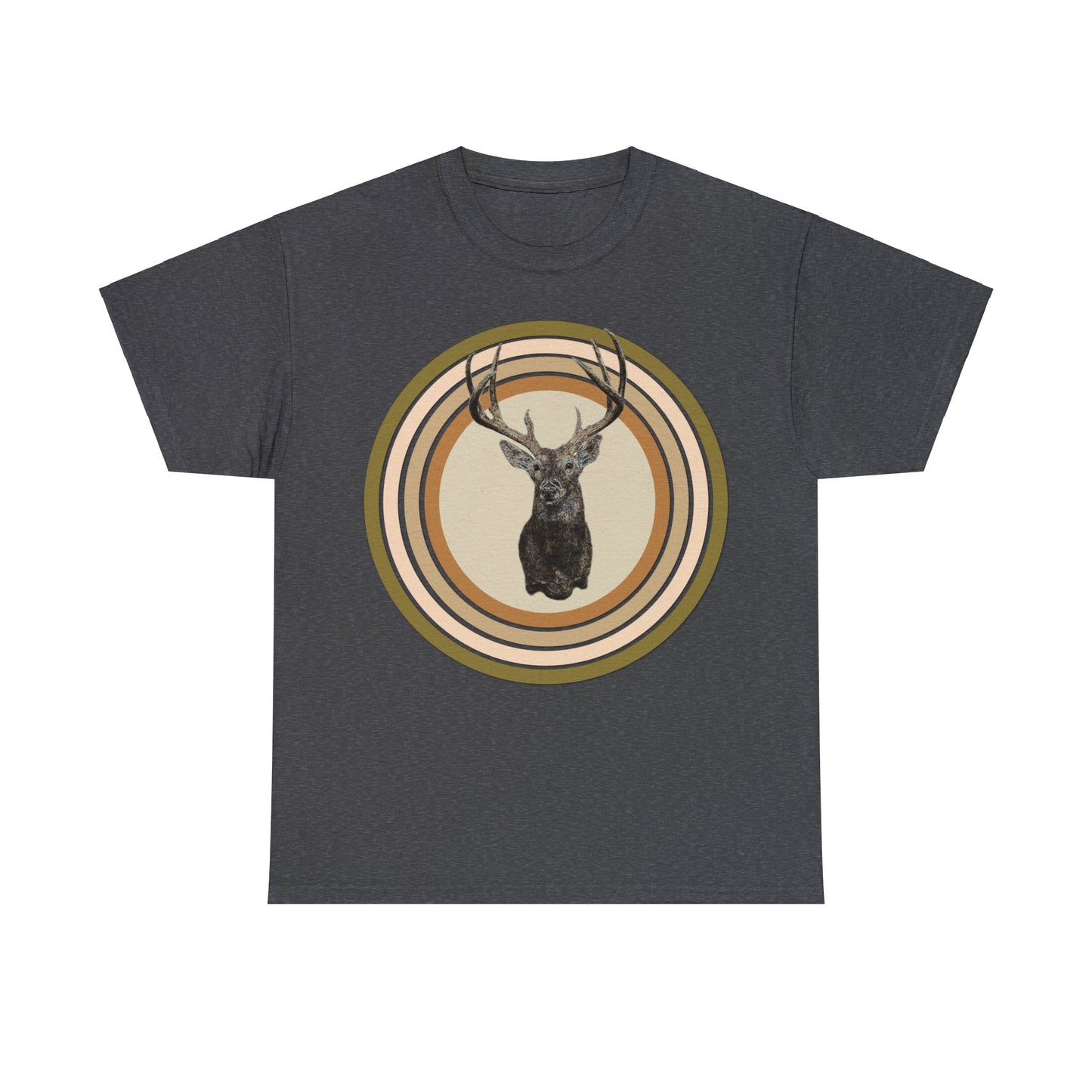 White Tail Deer, Deer Hunting, Deer Hunter, 8 Point Deer, Buck Heavy Cotton Tee