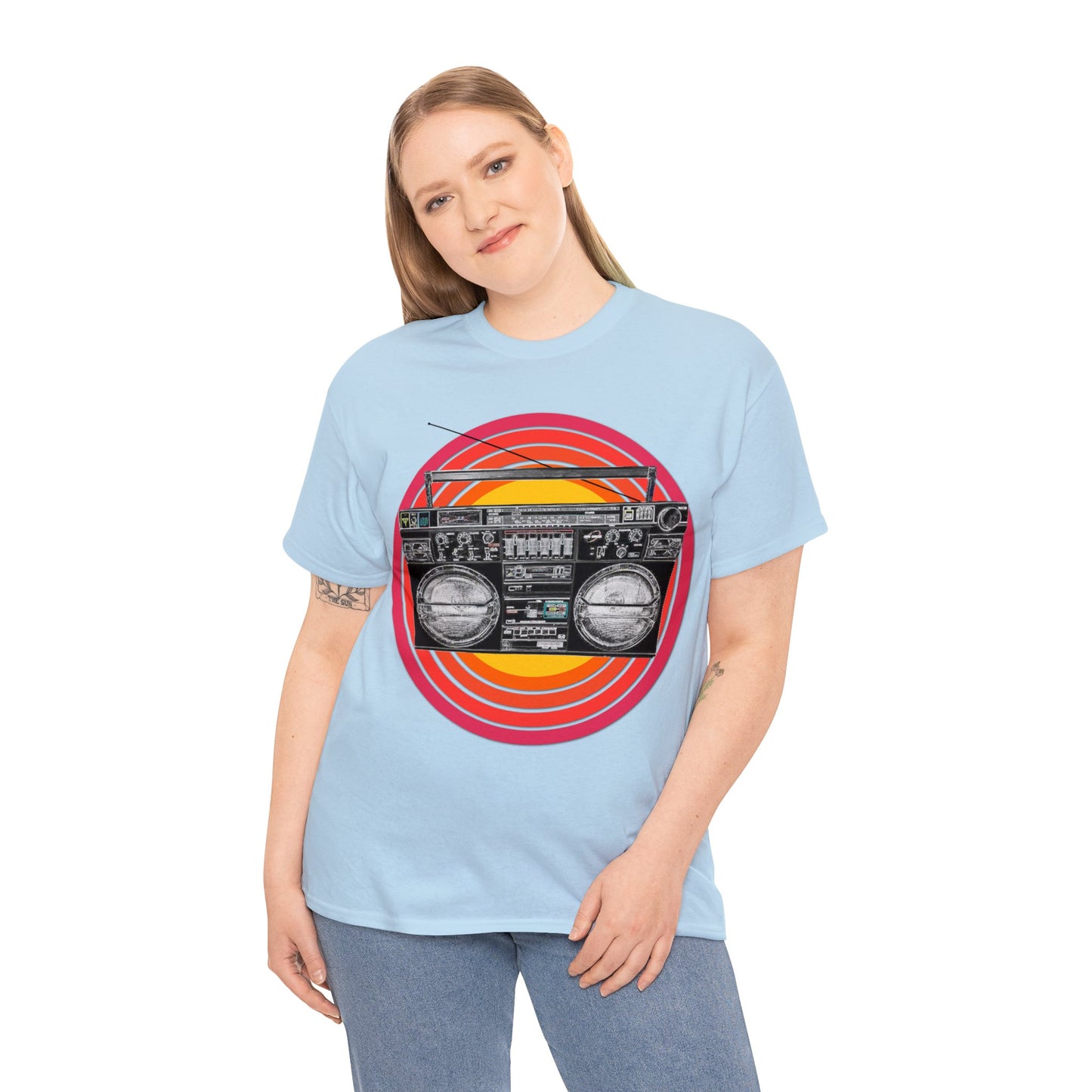 Jambox, Boom Box, Ghetto Blaster, Radio, Tape Player Heavy Cotton Tee