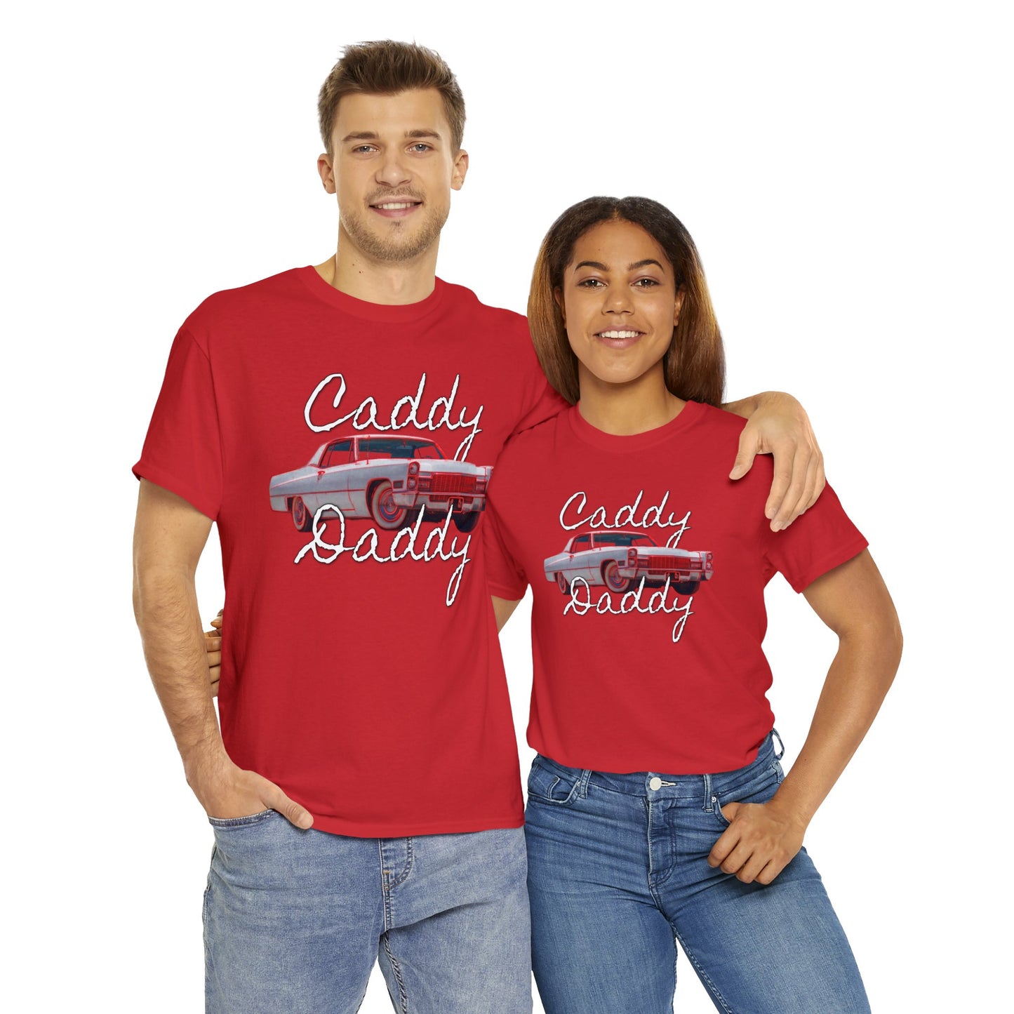 Cadillac, Vintage Car, Caddy Daddy, Retro DeVille Heavy Cotton Tee