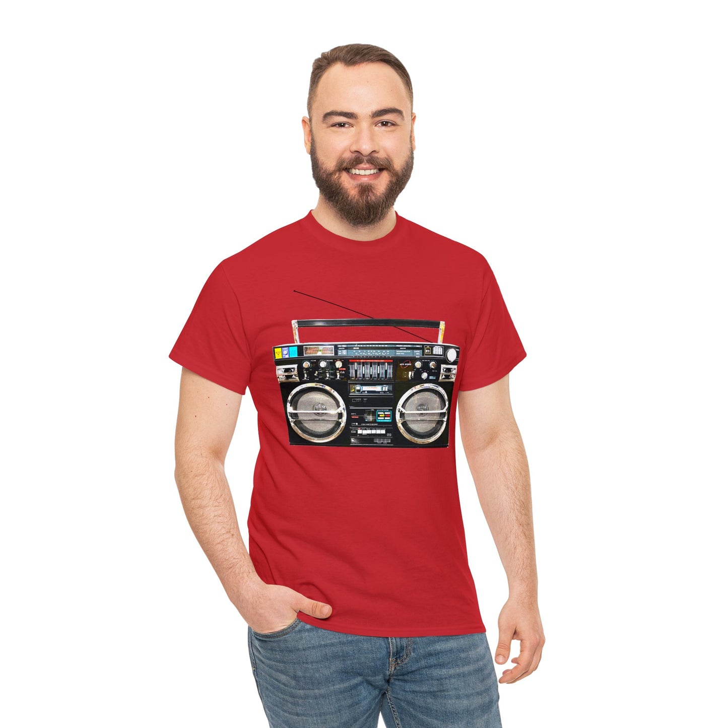 Jambox, Boom Box, Ghetto Blaster, Radio, Tape Player Heavy Cotton Tee