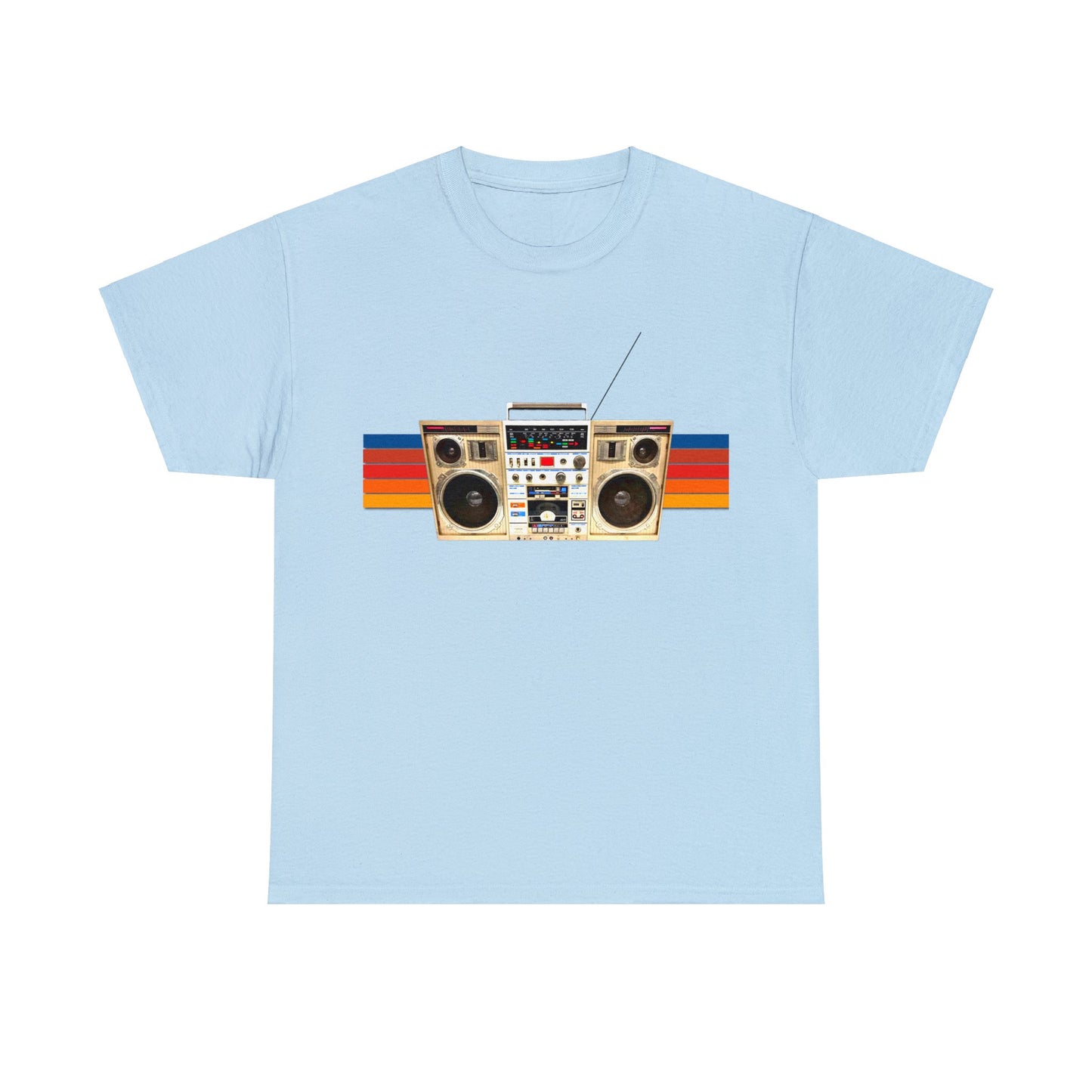 Jam Box, Ghetto Blaster, Boombox, Vintage Radio, Retro Cassette Player Heavy Cotton Tee