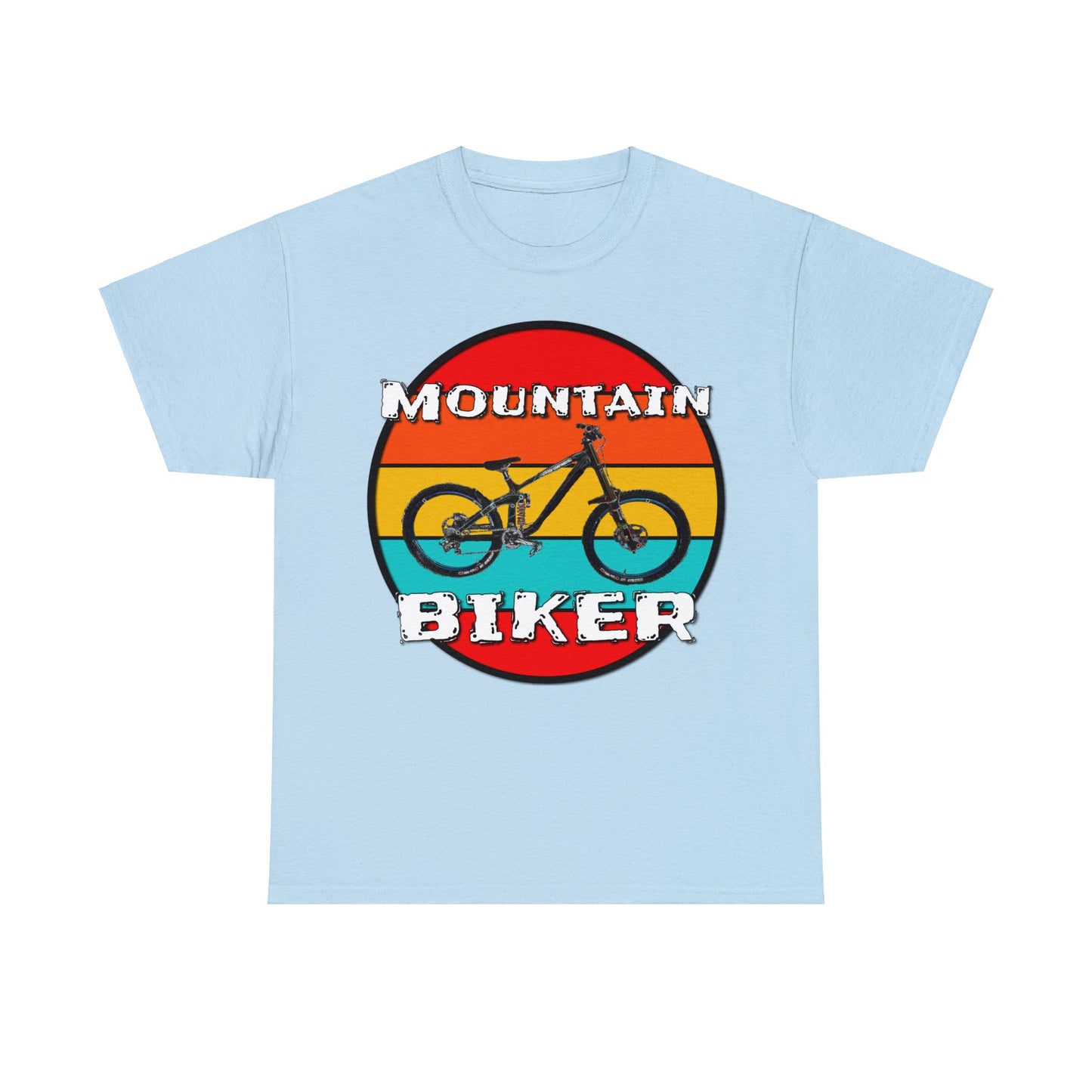 Mountain Bike, Mountain Biker, Full Suspension Moutain Bike Heavy Cotton Tee