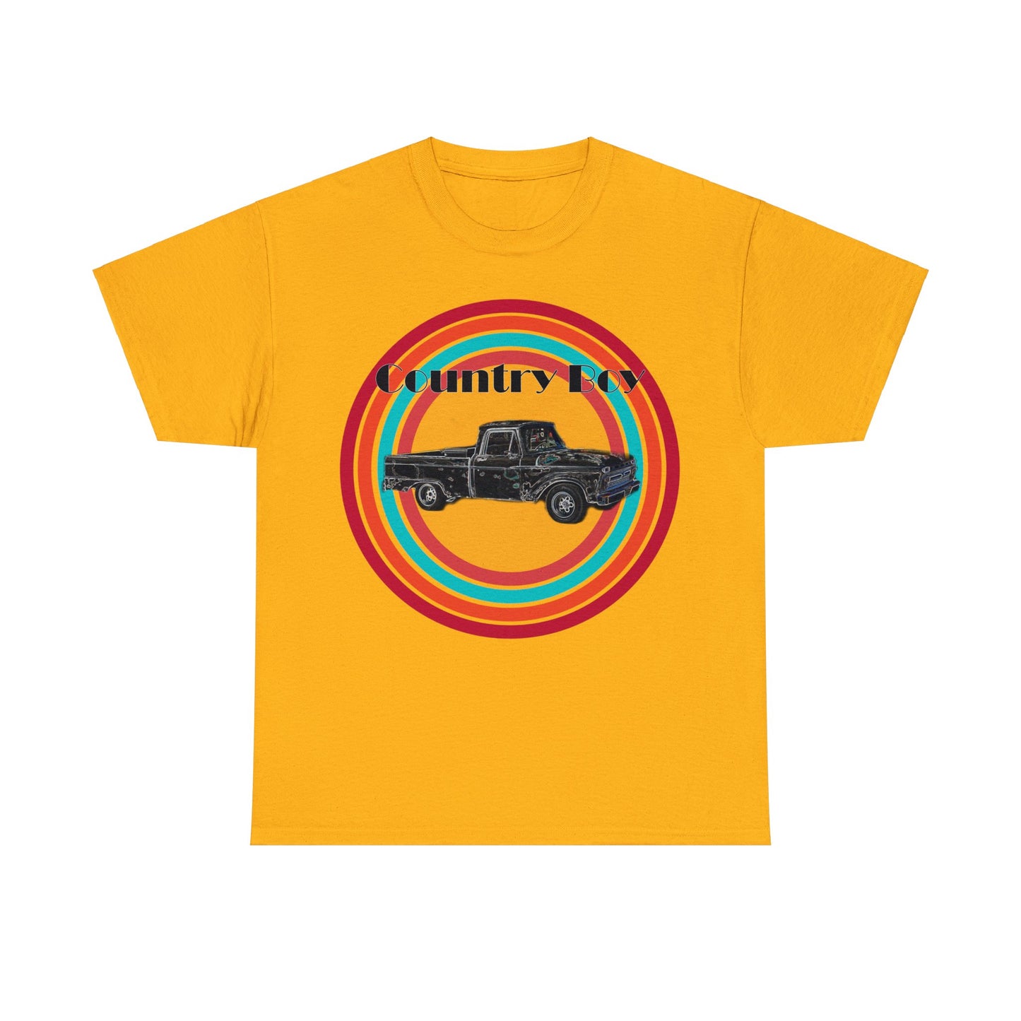 Country Boy Pickup Truck Western Unisex Heavy Cotton Tee