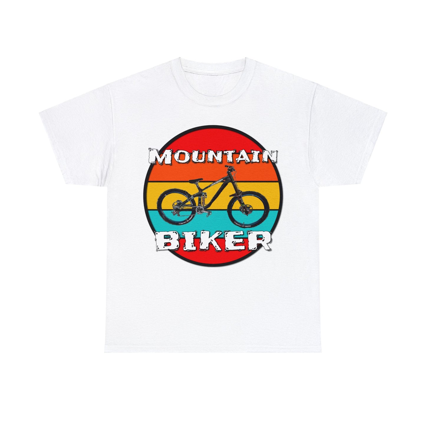 Mountain Bike, Mountain Biker, Full Suspension Moutain Bike Heavy Cotton Tee