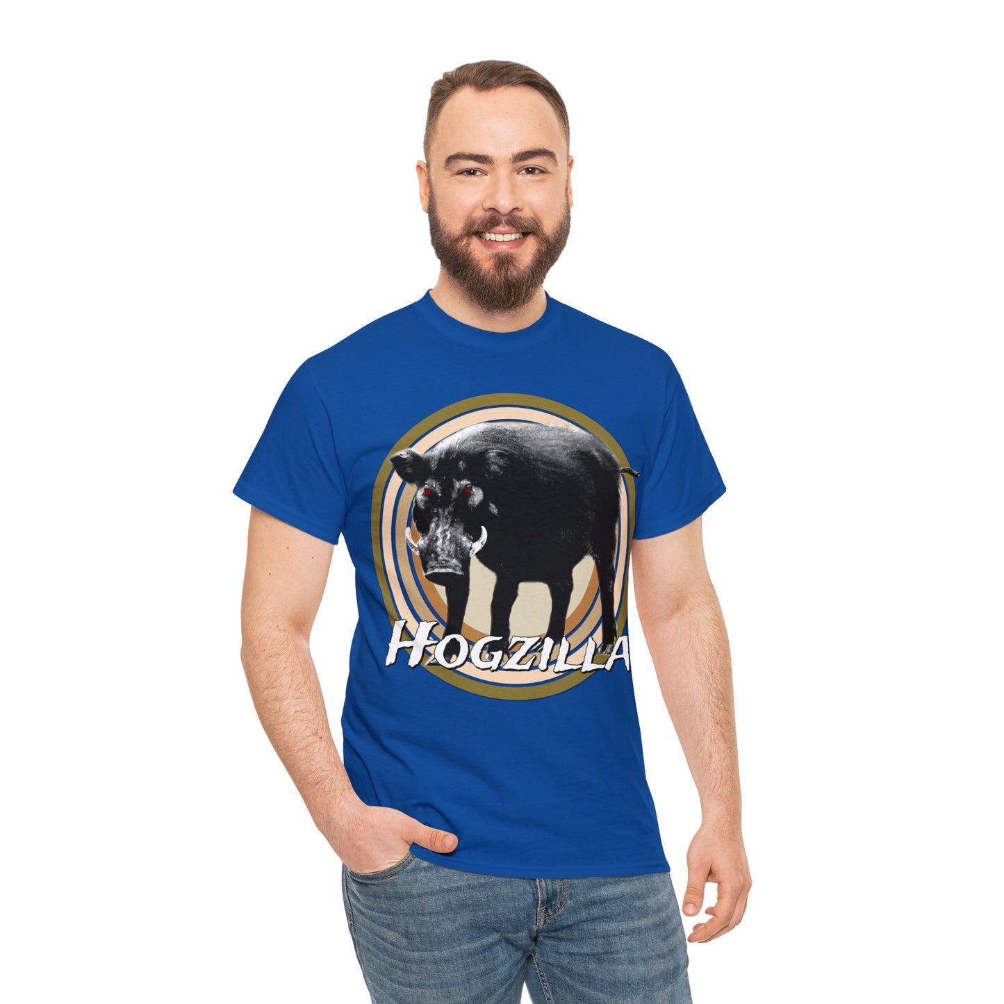 Wild Hog Hunting, Wild Hog, Hog Wild, Hog Boar Hunter, Hogzilla Heavy Cotton Tee