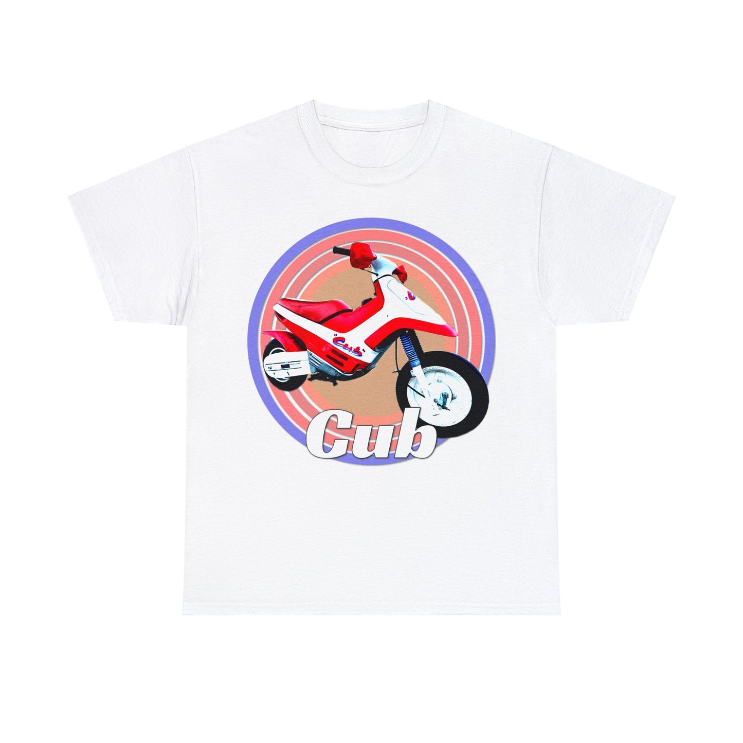 Vintage Cub Motorcycle, Cub Mini Bike, Retro Cub Motocross Bike Heavy Cotton Tee