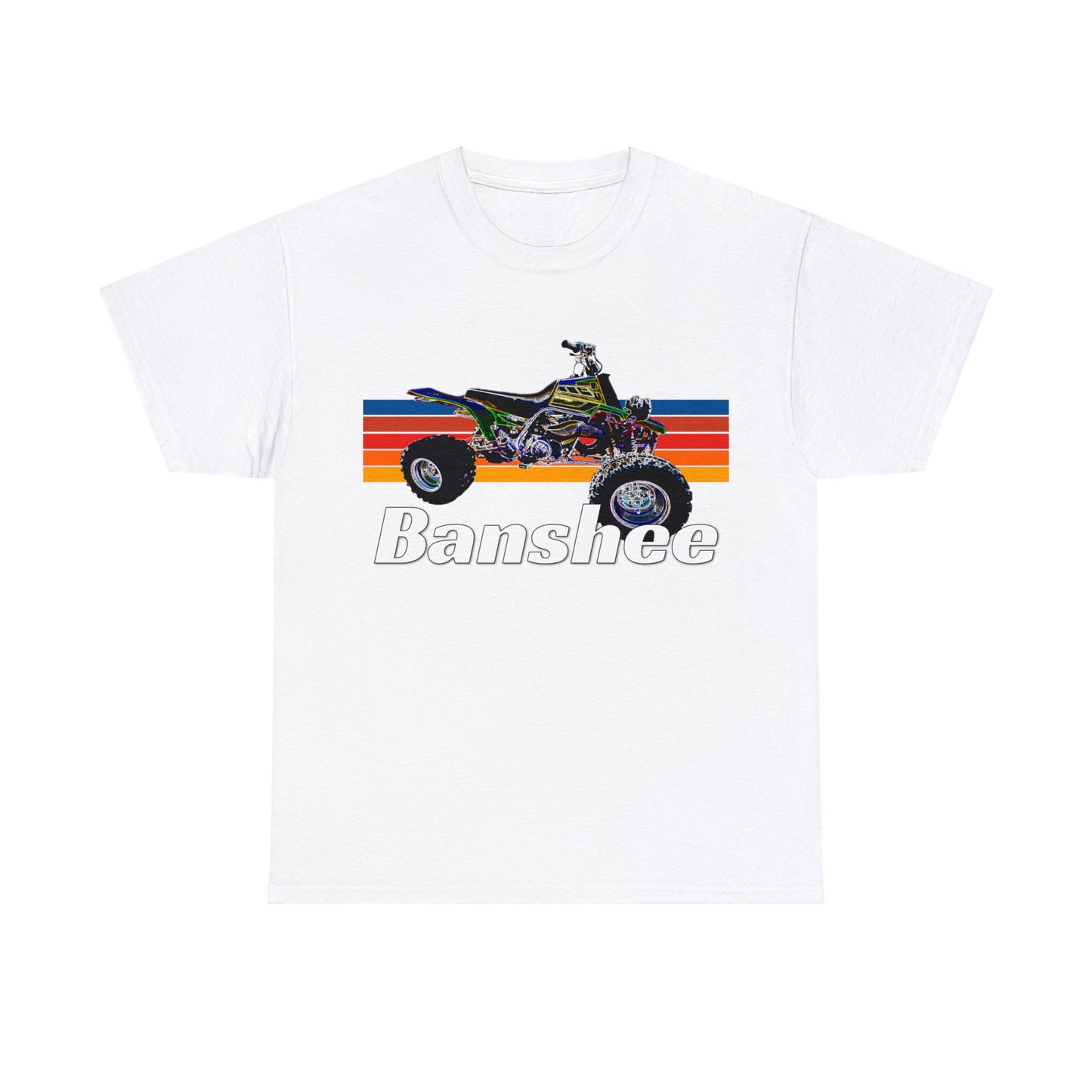 Banshee Quad, ATV, ATC, Vintage, Retro, Yamaha, All Terrain Vehicle Heavy Cotton Tee