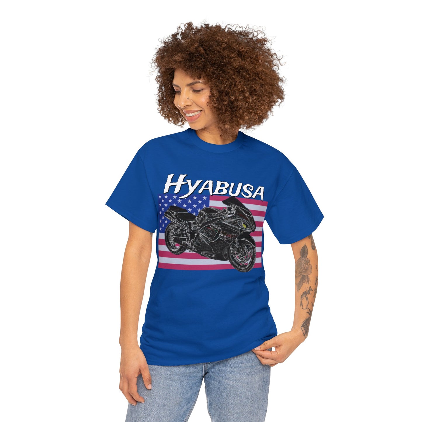 Hyabusa Motorcycle, Street Bike, Street Motorcycle Sport Bike Heavy Cotton Tee