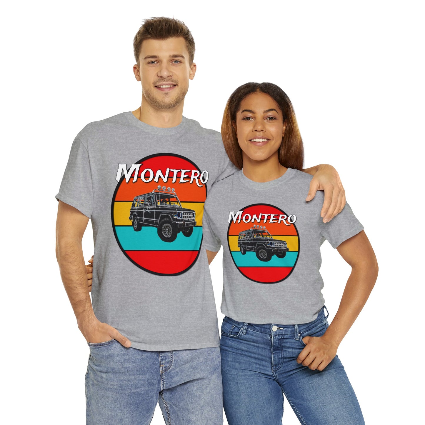 Montero 4x4 Off Road Truck, Vintage Retro Montero Heavy Cotton Tee