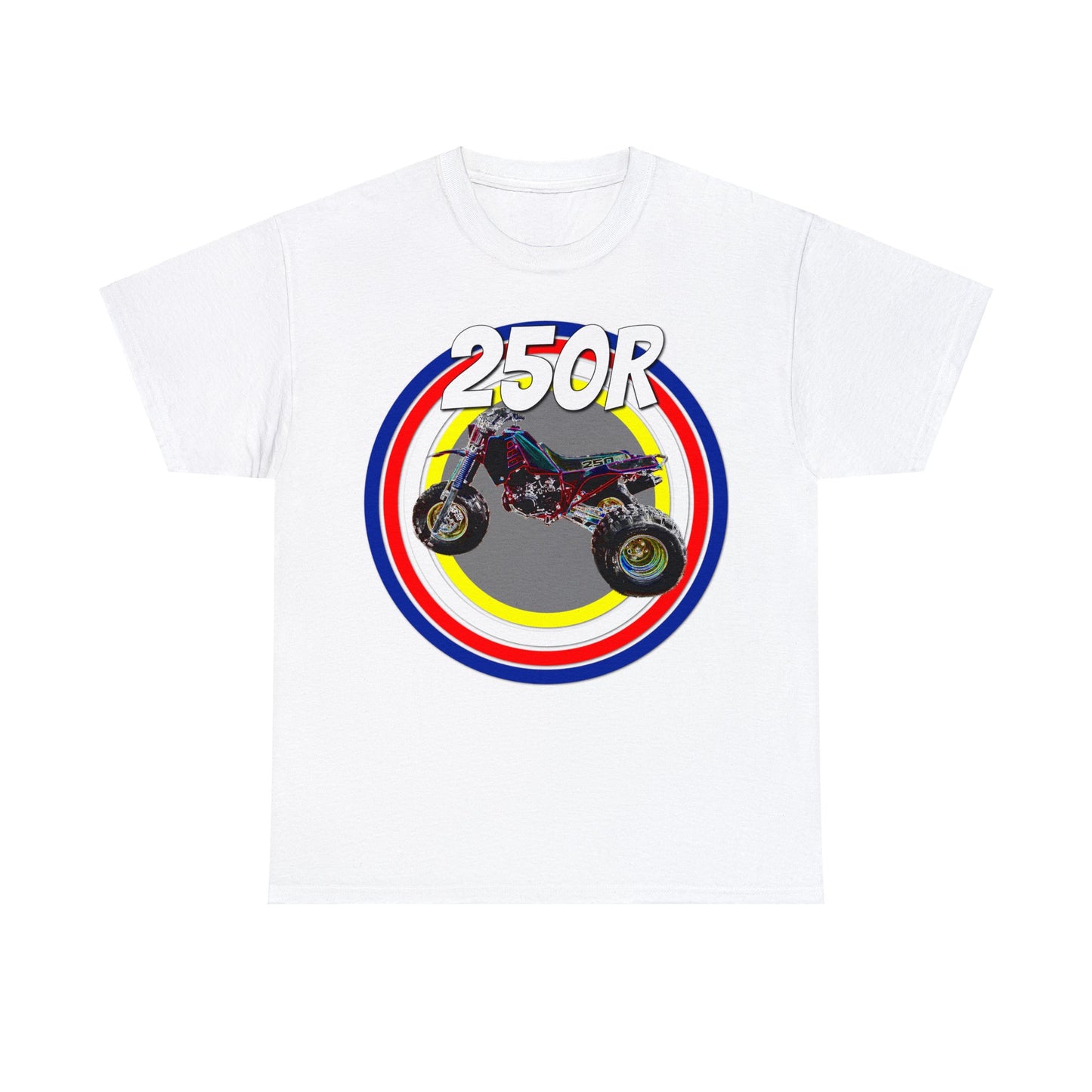 250R Three Wheeler, Retro Three Wheeler, 2 Stroke 3 Wheeler, ATV, ATC Heavy Cotton Tee