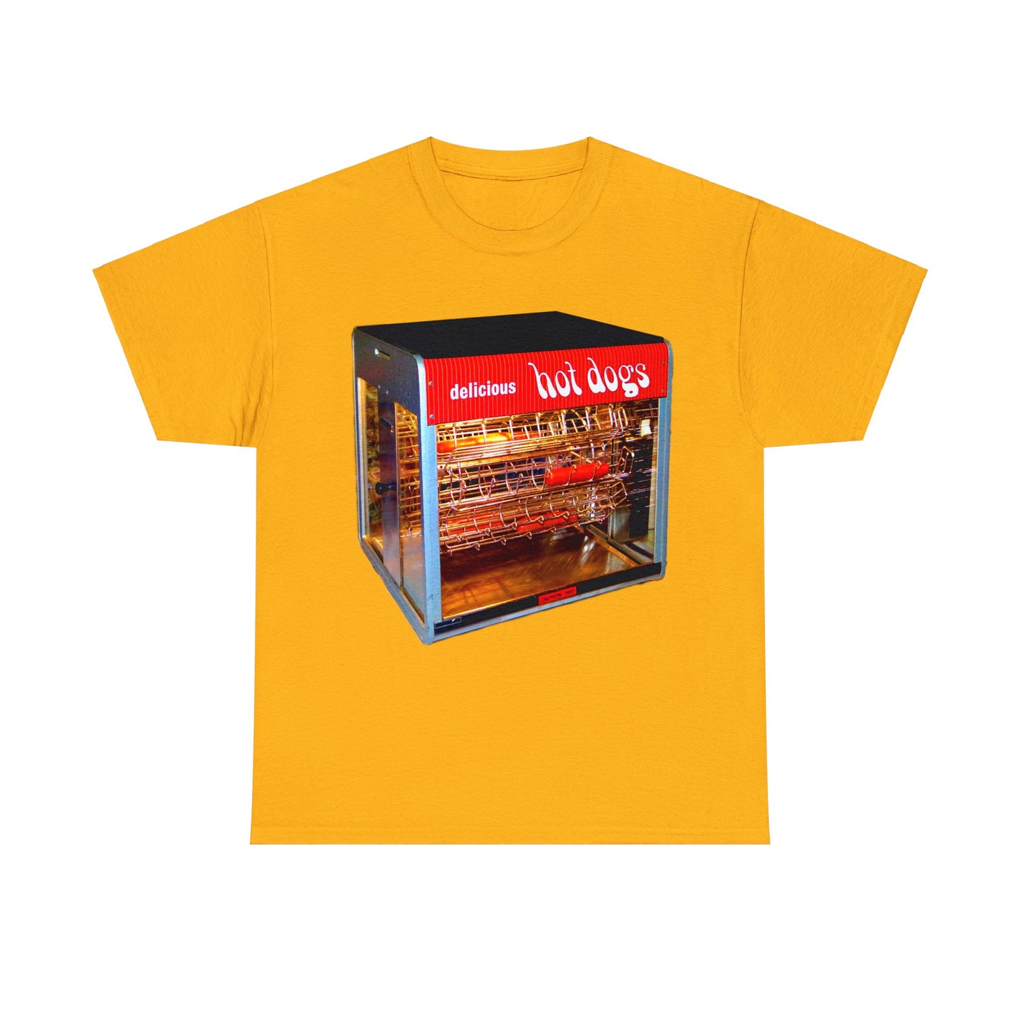 Hot Dog Roller, Hot Dog Vendor, Hot Dog Machine, Delicious Hot Dogs Heavy Cotton Tee