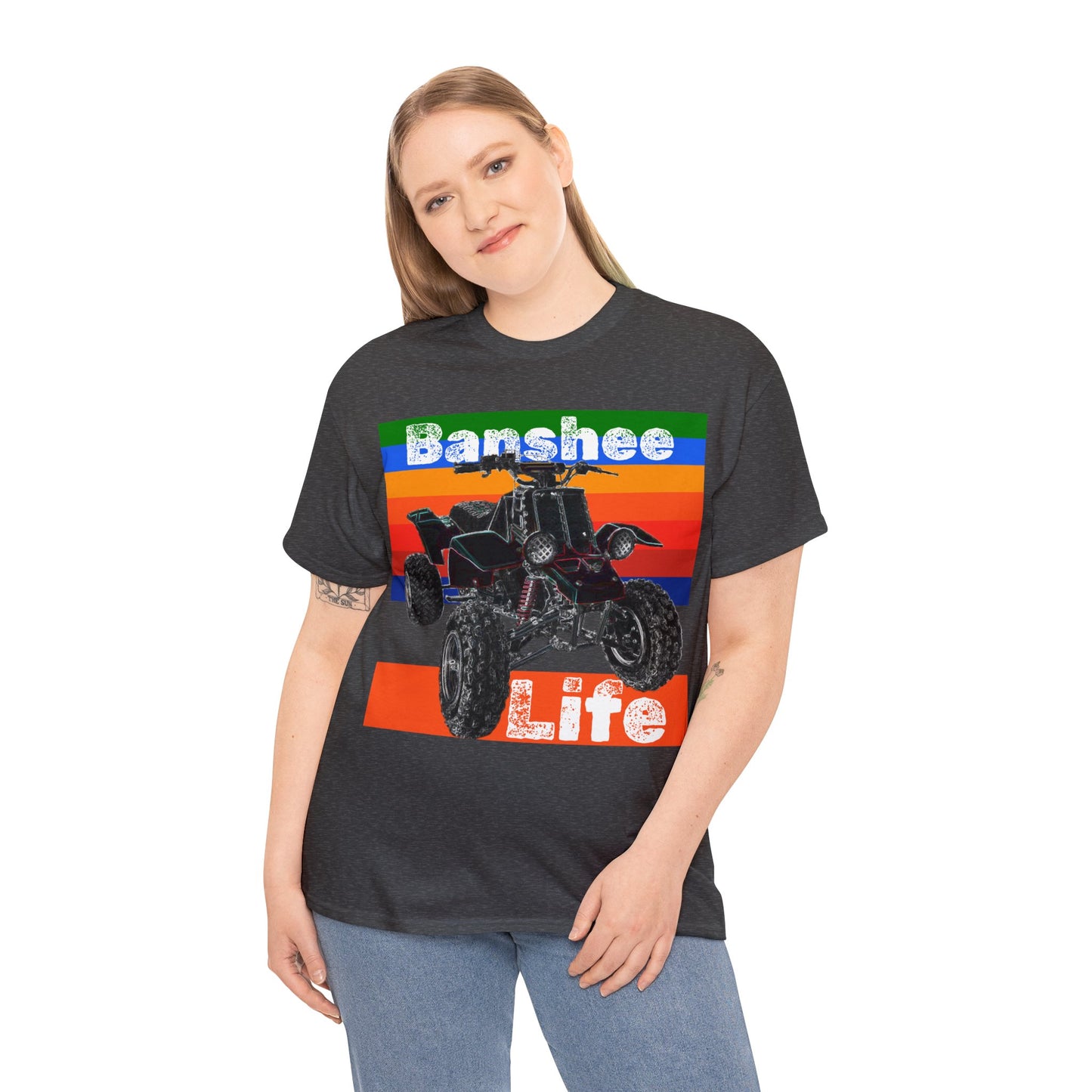 Banshee Quad ATV, Banshee Four Wheeler, Quad Bike Heavy Cotton Tee