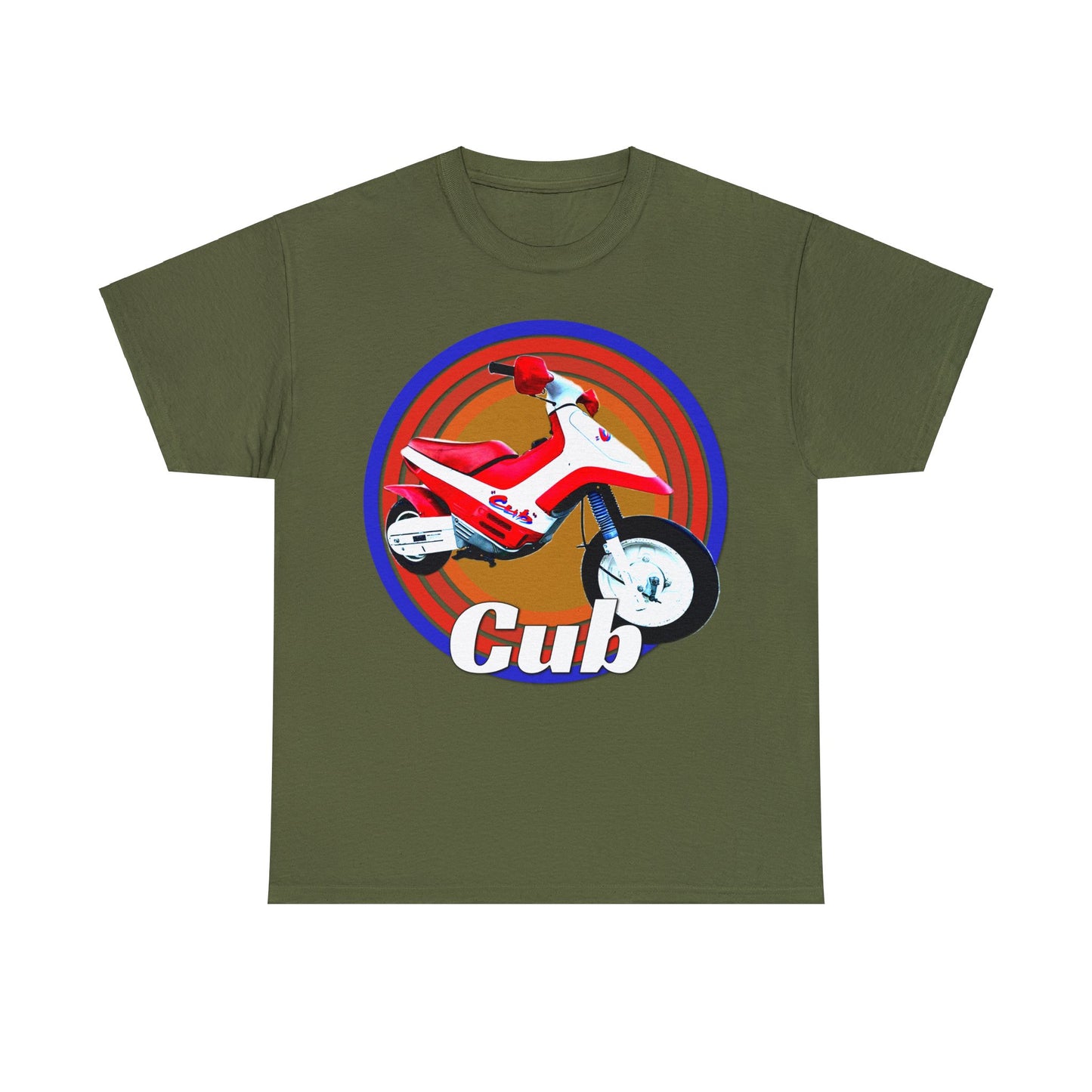 Vintage Cub Motorcycle, Cub Mini Bike, Retro Cub Motocross Bike Heavy Cotton Tee