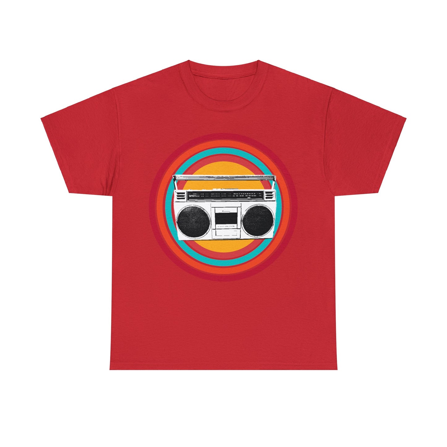 Jam Box, Ghetto Blaster, Boombox, Vintage Radio, Retro Cassette Player Heavy Cotton Tee