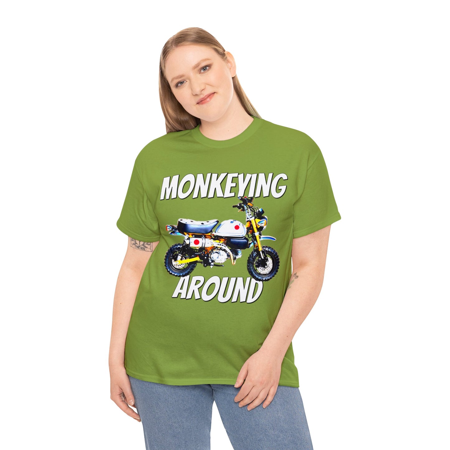 125Z Monkey Motorcycle, Mini Bike, Motocross, Off Road Heavy Cotton Tee