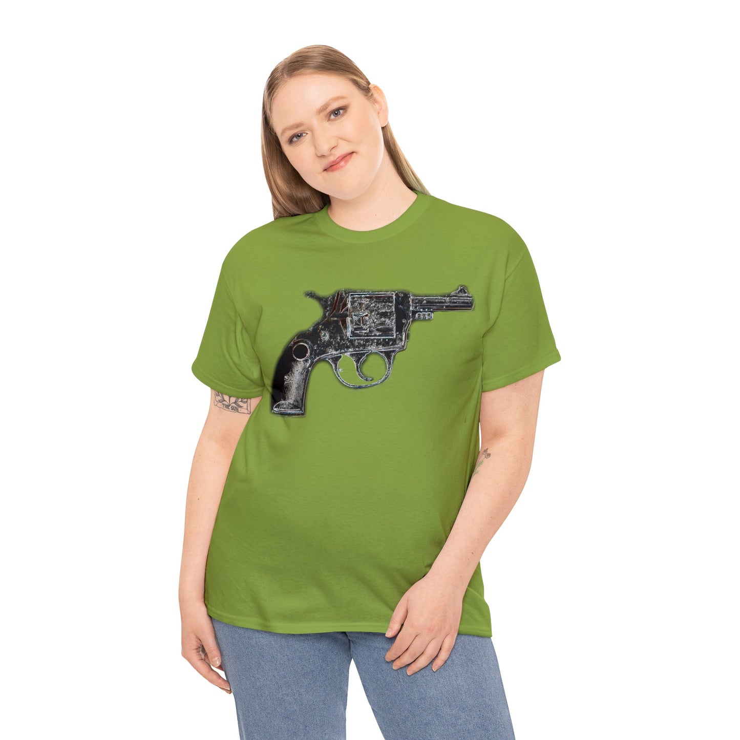 Vintage Pistol Revolver 22 Caliber Heavy Cotton Tee