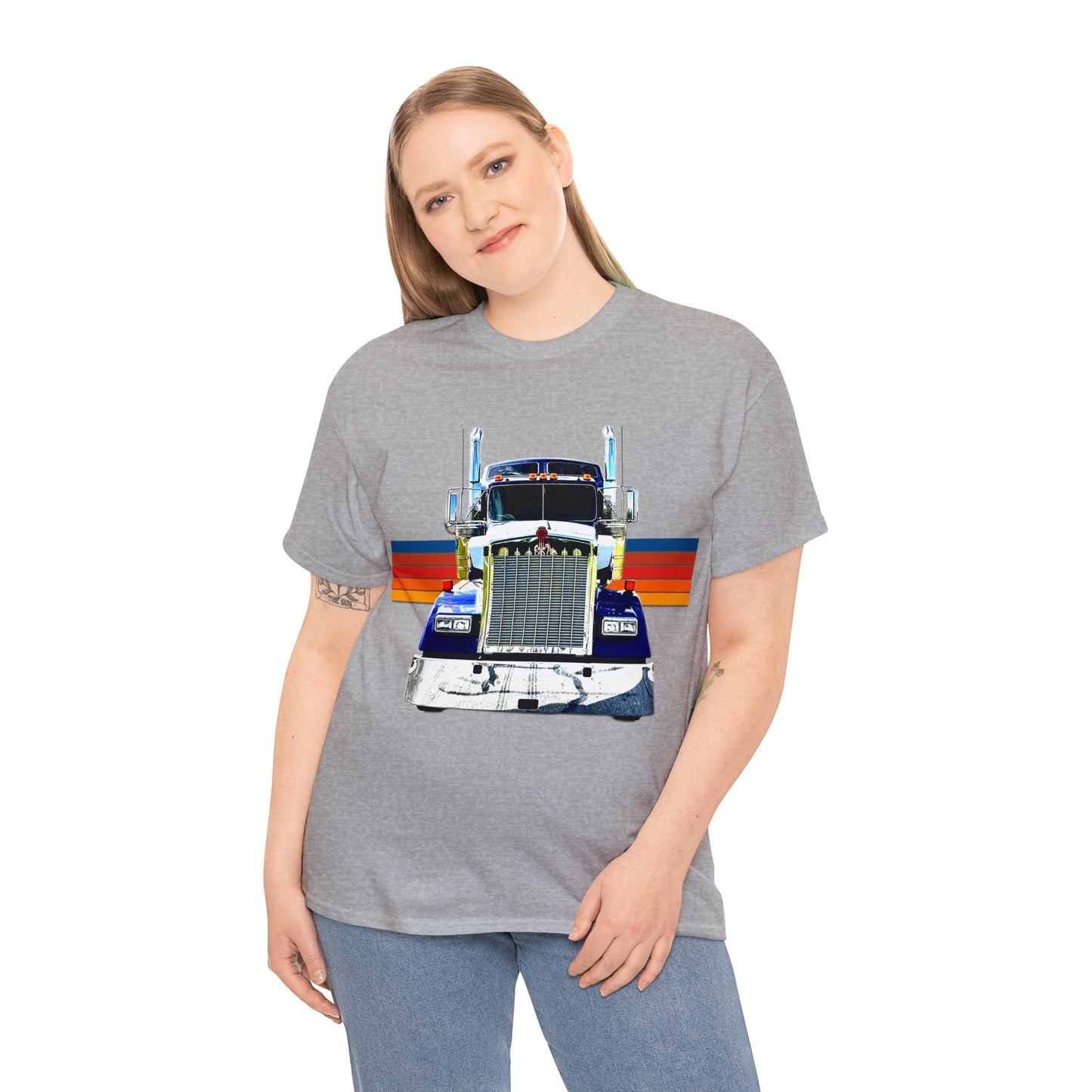 Bobtail Truck, 18 Wheeler, Ken, Trucker, Gift for Trucker Heavy Cotton Tee