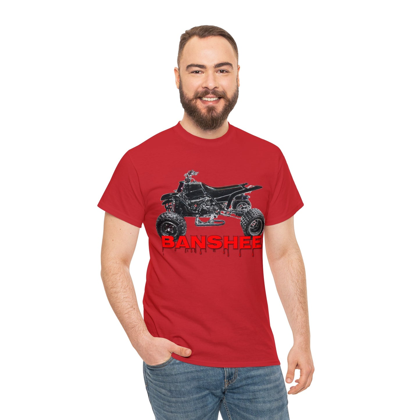 Banshee Quad ATV, Banshee Four Wheeler, Quad Bike Heavy Cotton Tee