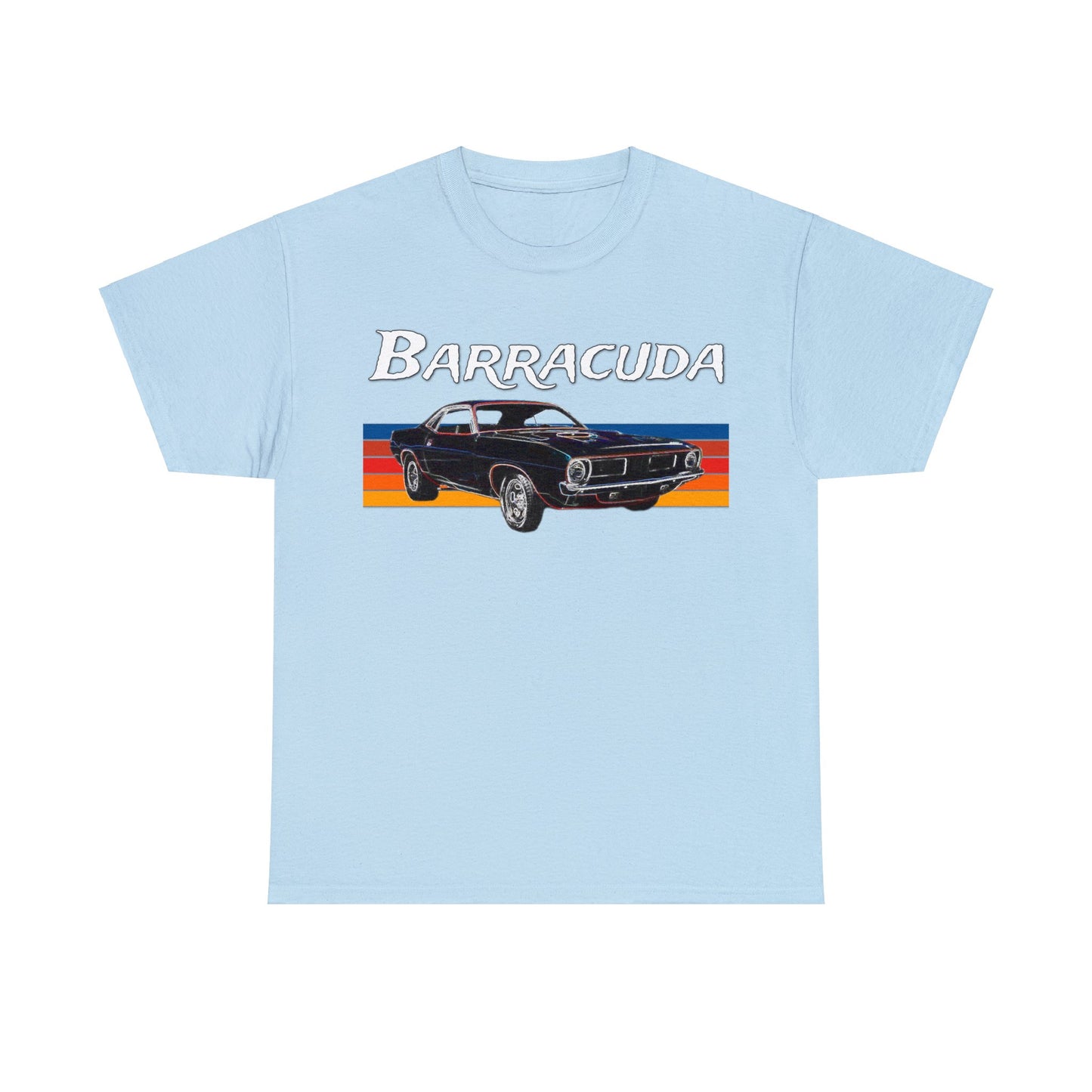 Barracuda Muscle Car, Cuda American Muscle Car, 1970s Car Heavy Cotton Tee