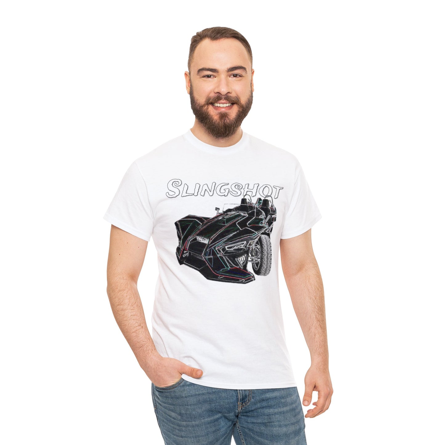 Sling Shot Three Wheel Car, Slingshot Convertible Heavy Cotton Tee