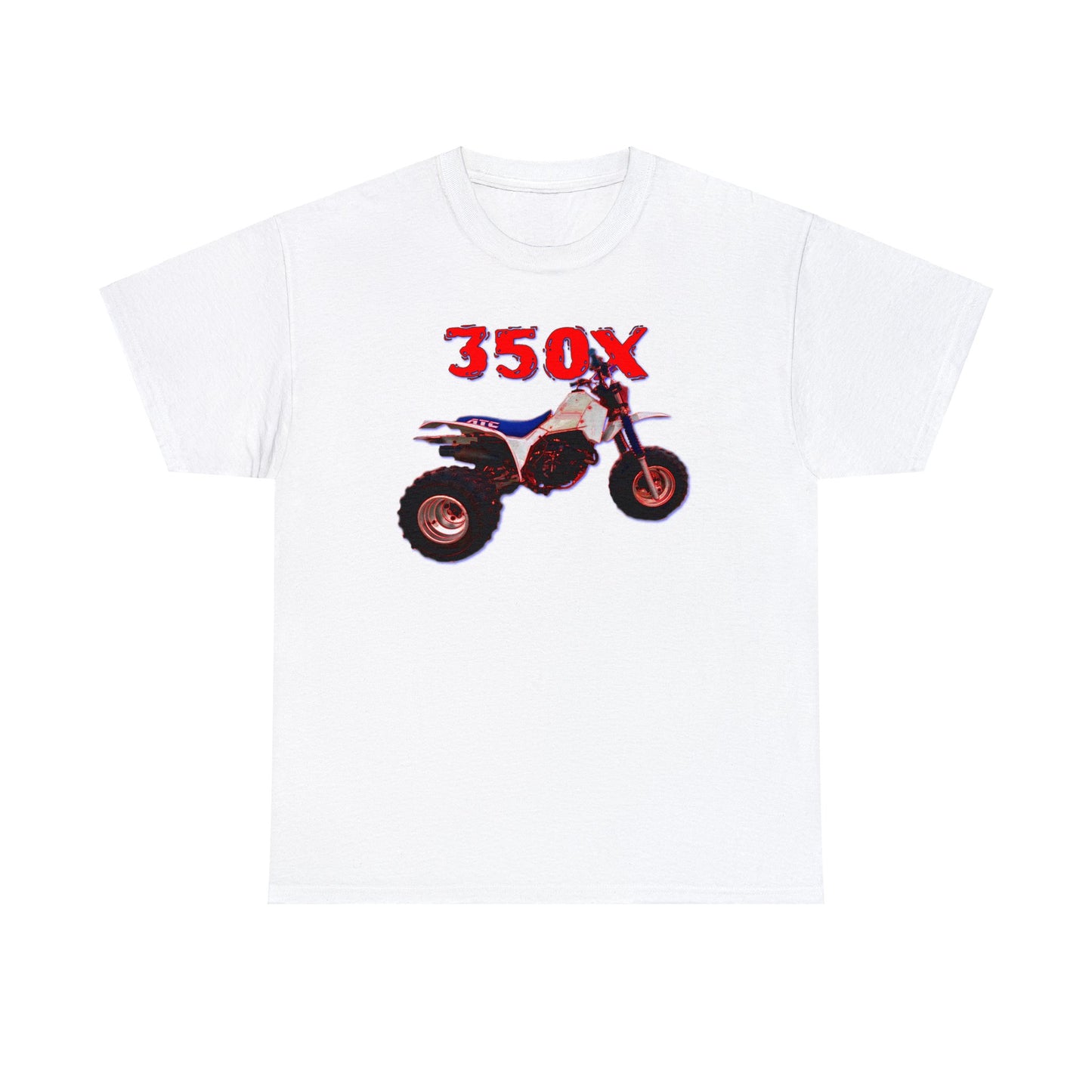 350X Three Wheeler, Vintage 3 Wheeler, Retro ATC, All Terrain Vehicle Heavy Cotton Tee