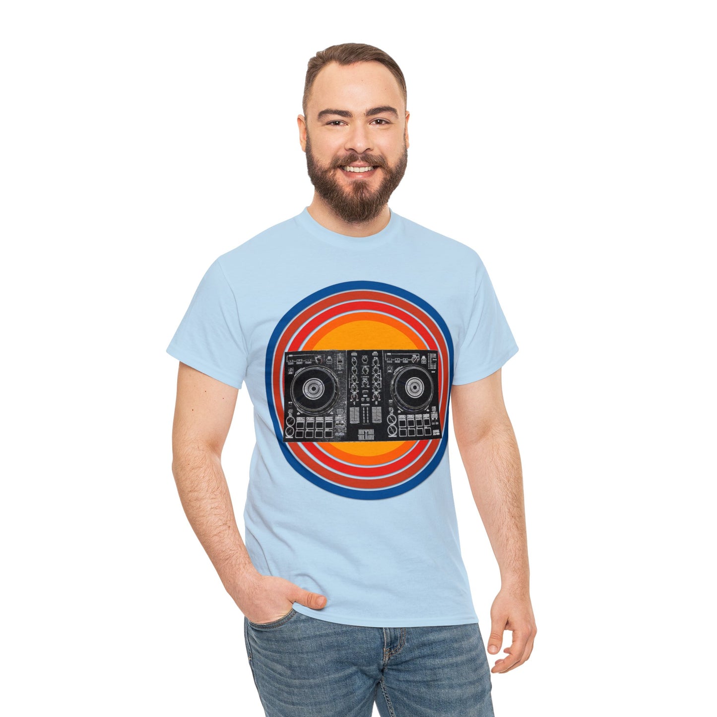 DJ Controller, Disc Jockey, DJ Scratch, Turntable Heavy Cotton Tee