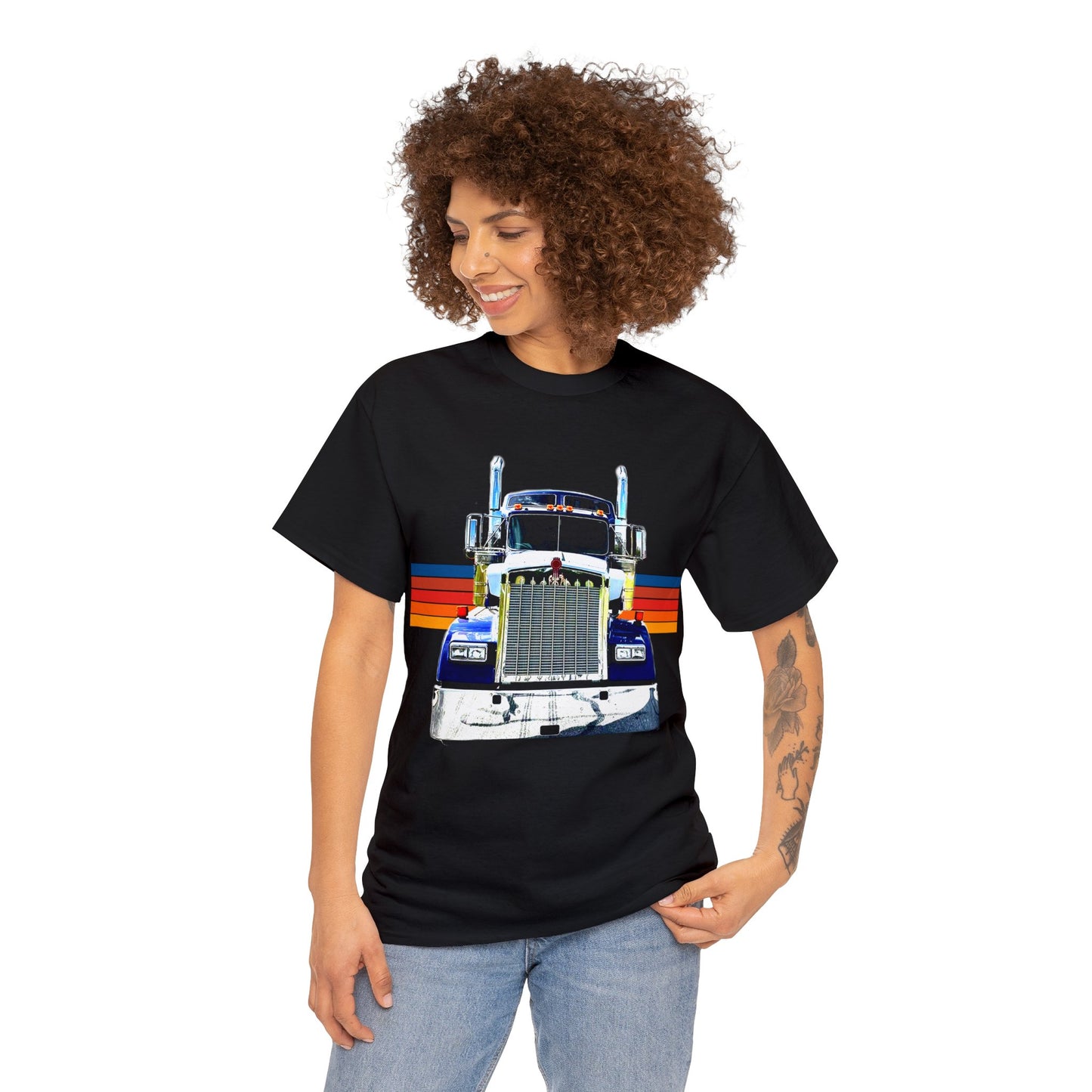 Bobtail Truck, 18 Wheeler, Ken, Trucker, Gift for Trucker Heavy Cotton Tee