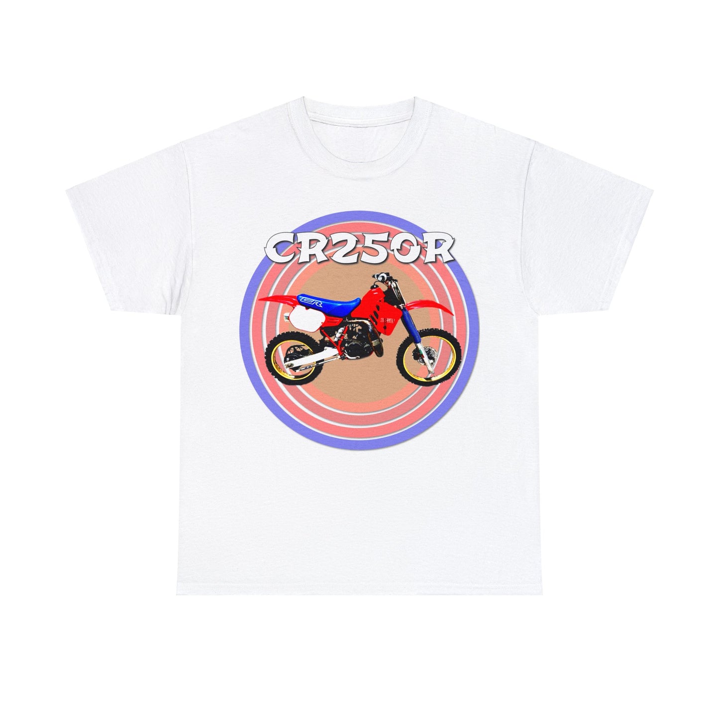 CR 250 R Vintage Retro Motorcross Motocross Motorcycle Dirt Bike Heavy Cotton Tee