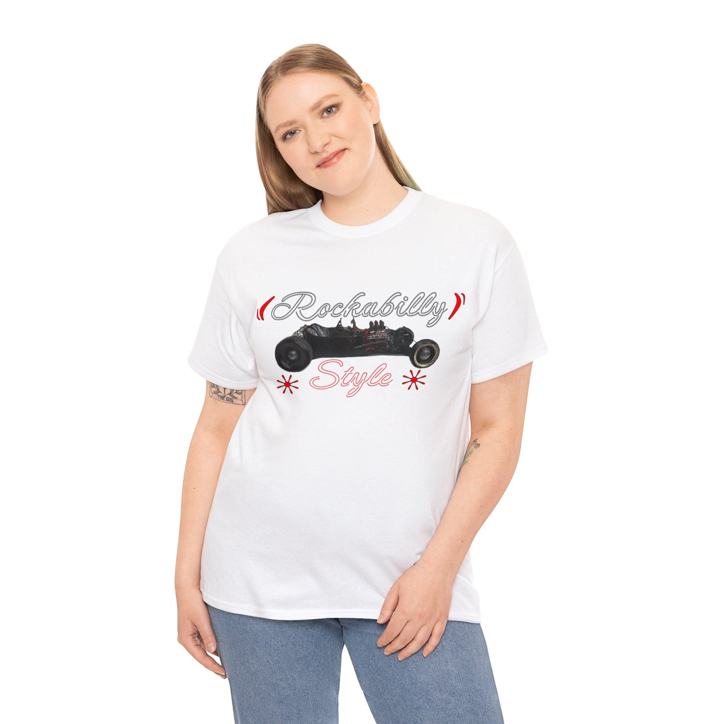 Rockabilly Style Model A Rat Rod Speed Shop 1957 Heavy Cotton Tee