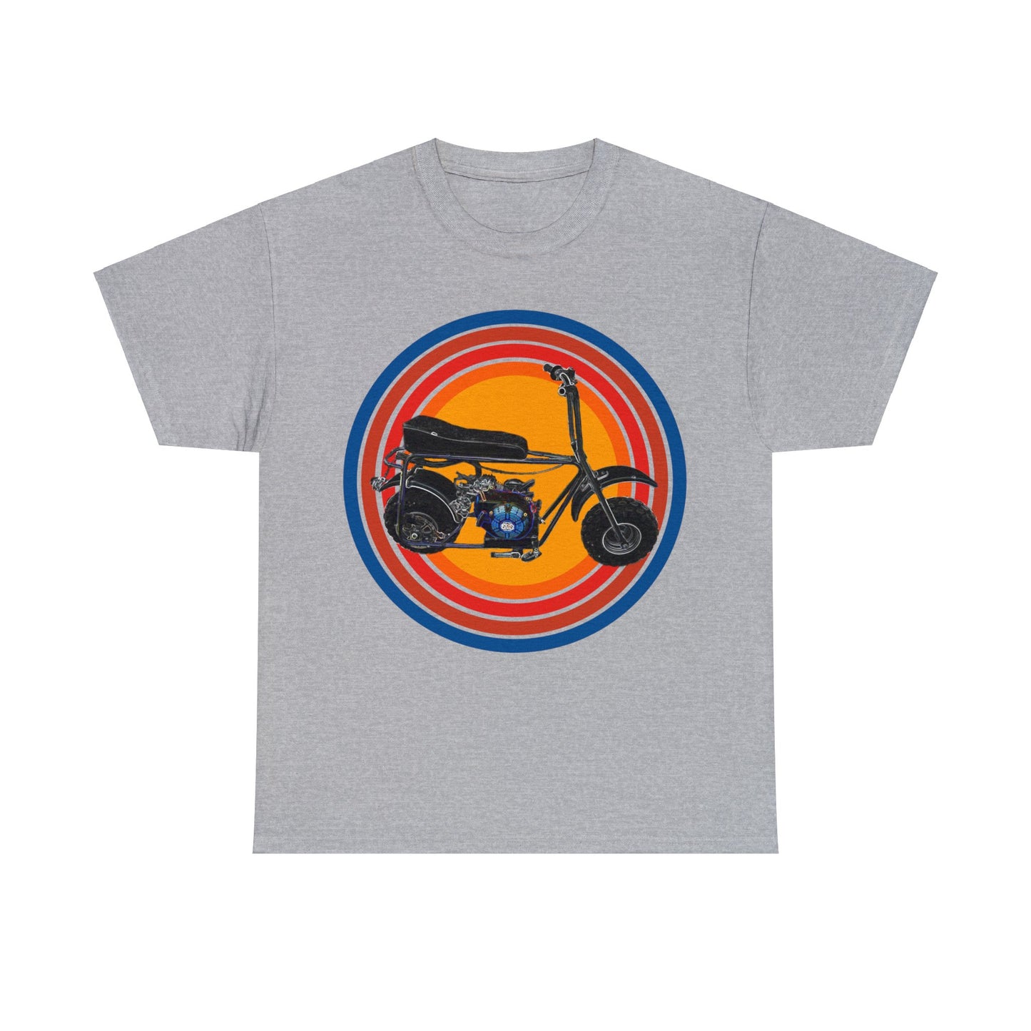 Mini Bike, Scooter, Vintage, Retro, Motorcycle, Moped Heavy Cotton Tee