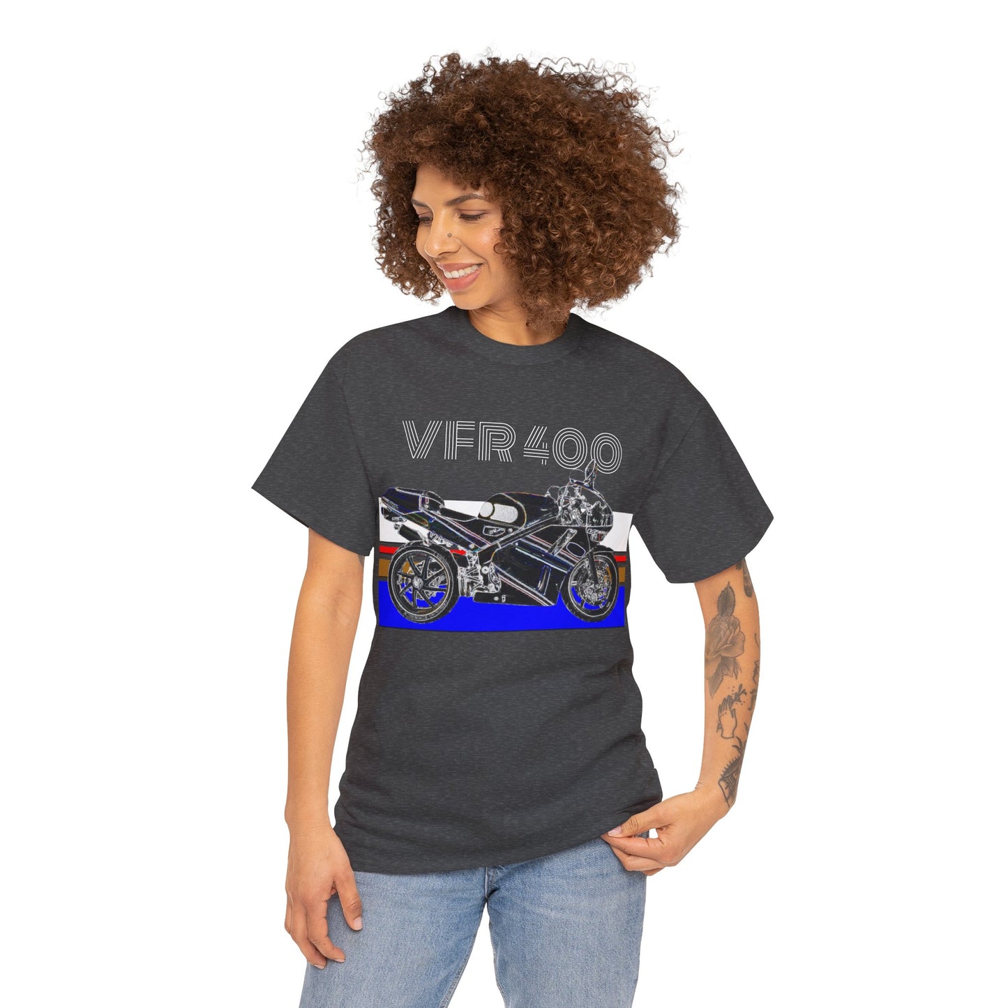 VFR 400 Motorcycle, Street Bike, Street Motorcycle, Sport Bike Heavy Cotton Tee