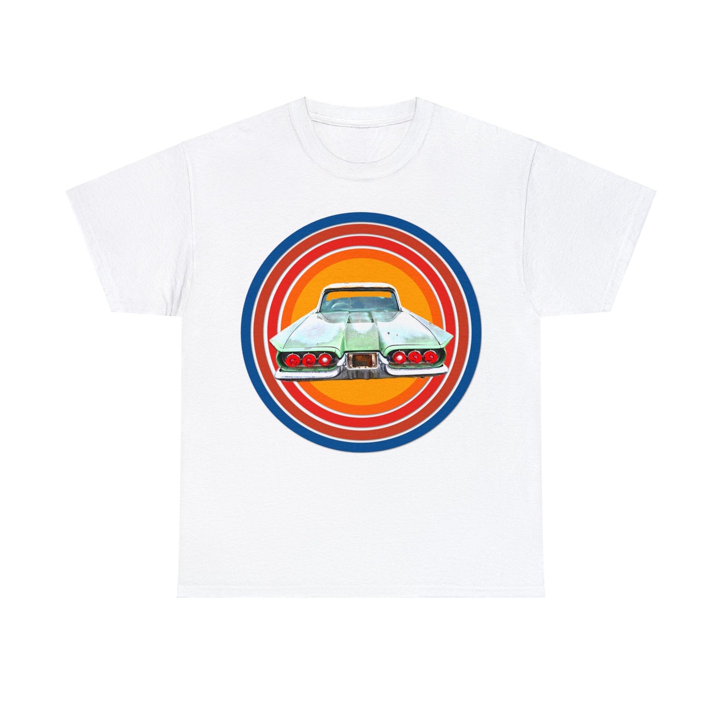 1960s Thunderbird Vintage American Automobile, Antique American Car Heavy Cotton Tee